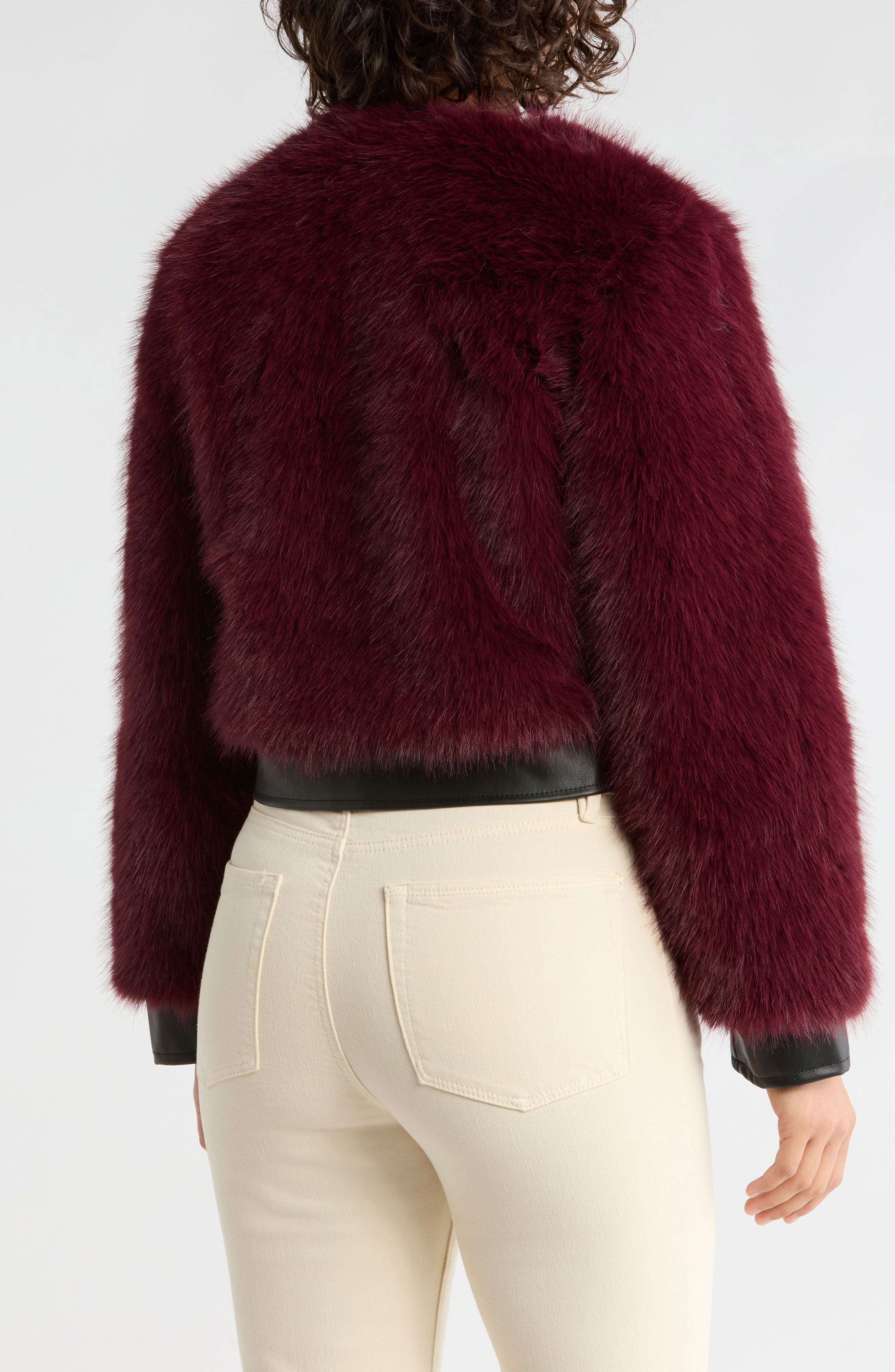 Mixed Media Crop Jacket - image 2