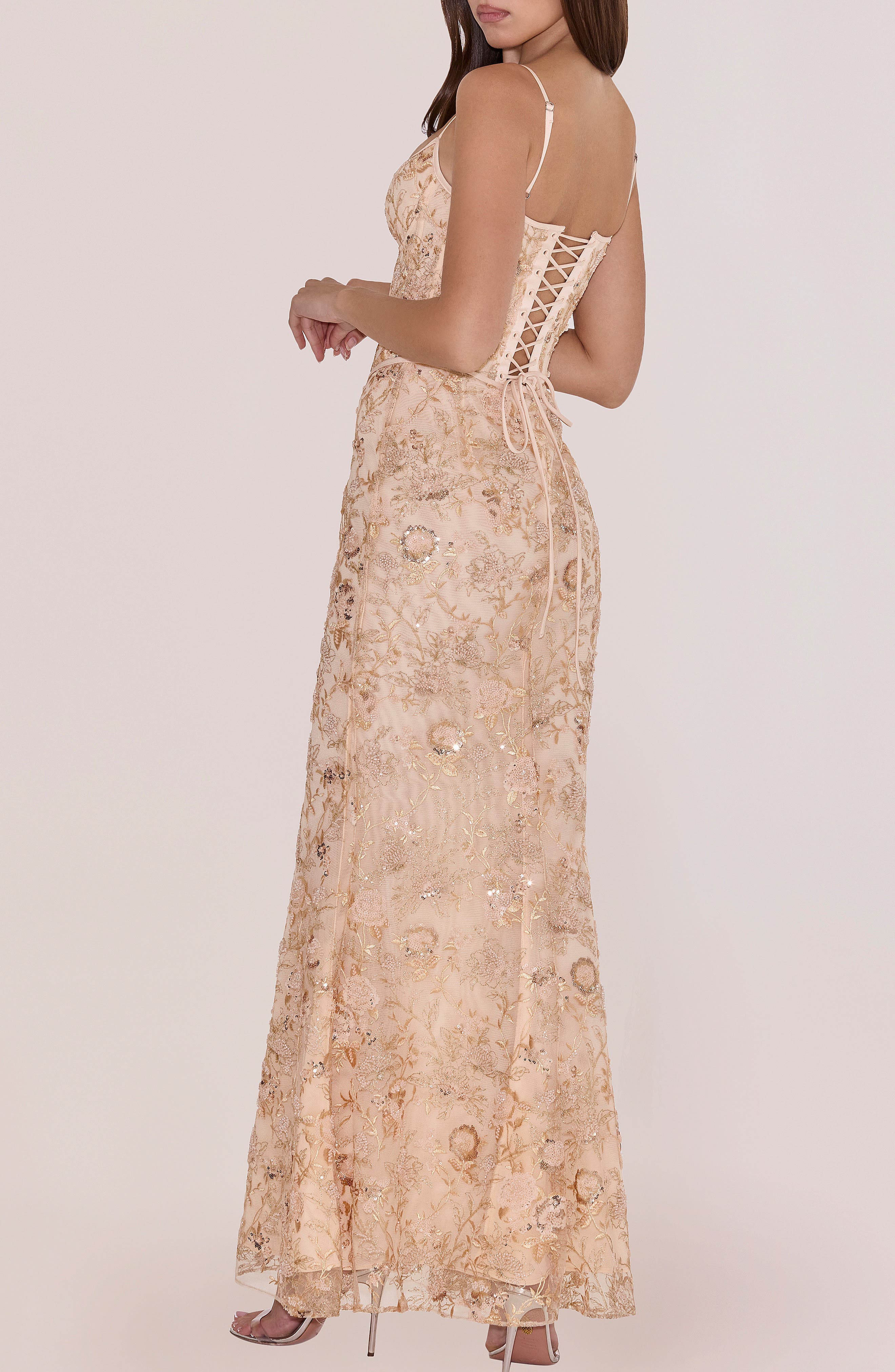Naima Sequin & Bead Embellished Gown - image 2