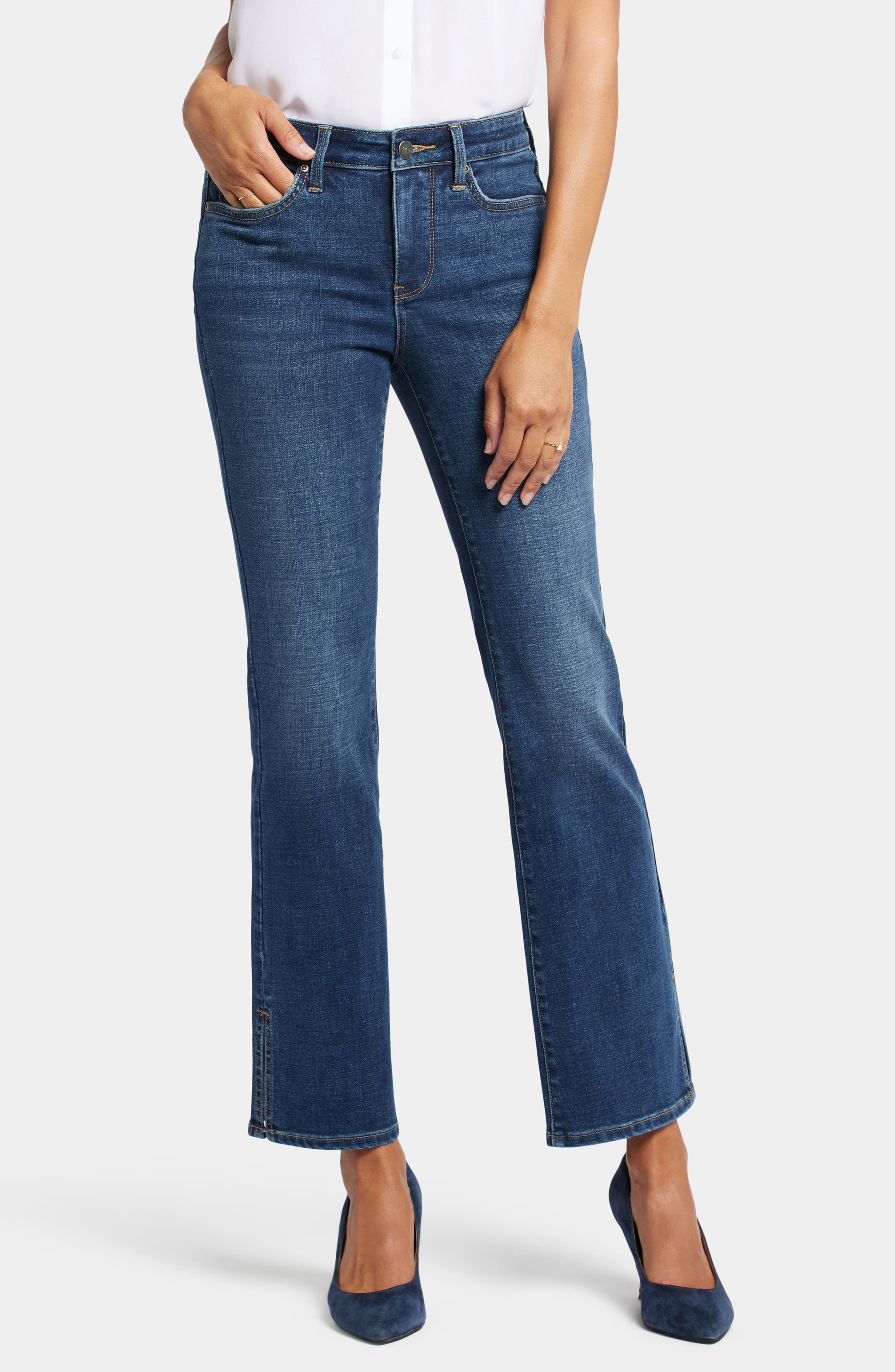 Barbara Side Slit Bootcut Jeans - image 1