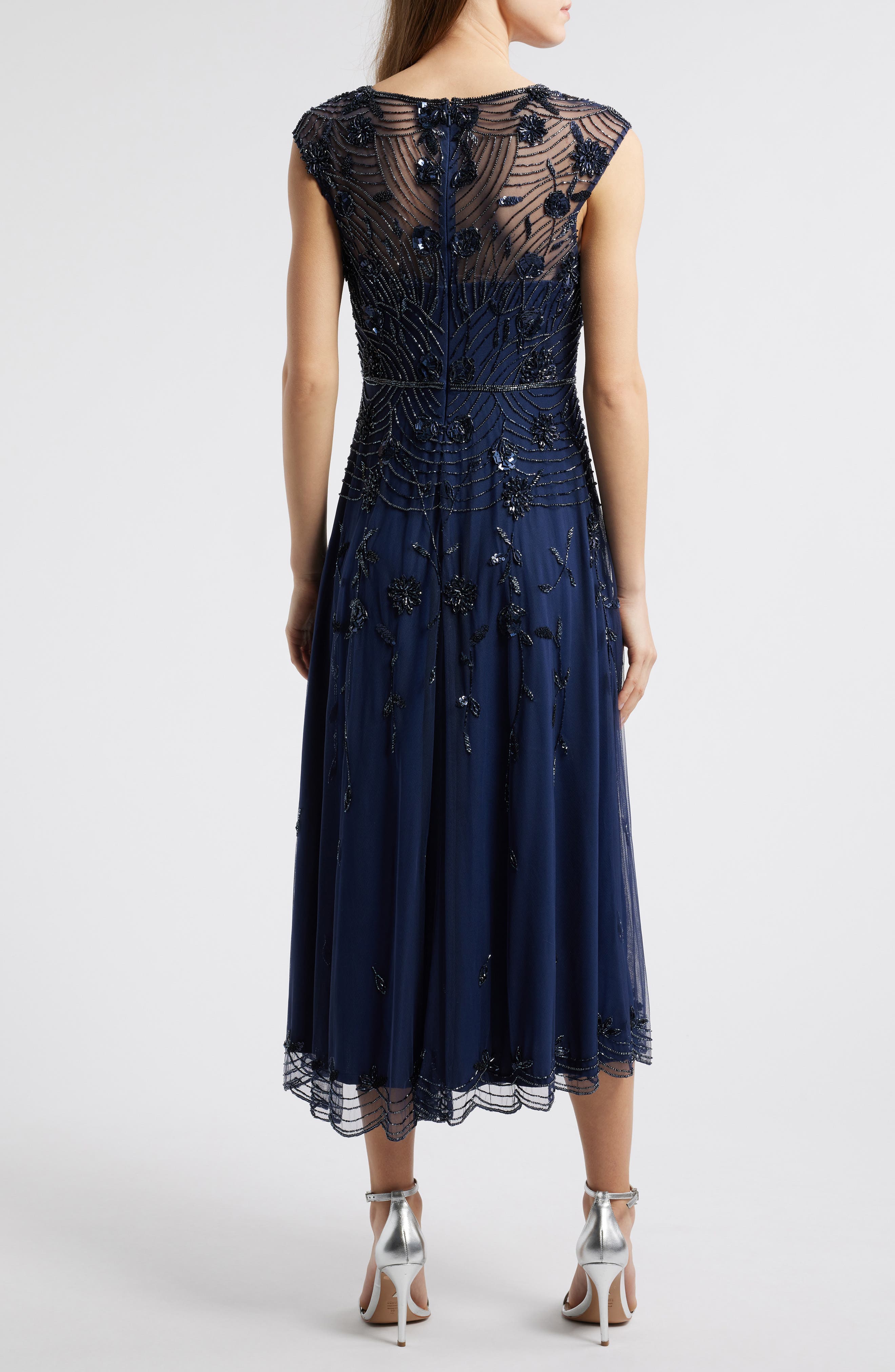 Beaded Sleeveless Chiffon Evening Dress - image 2