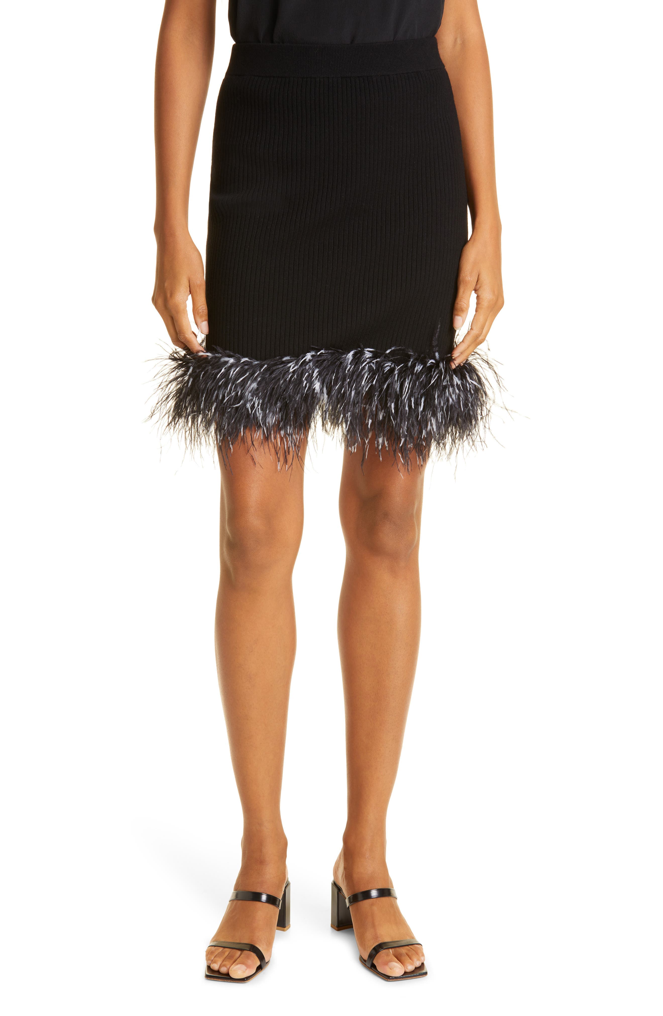 Feather Trimmed Skirt - image 1