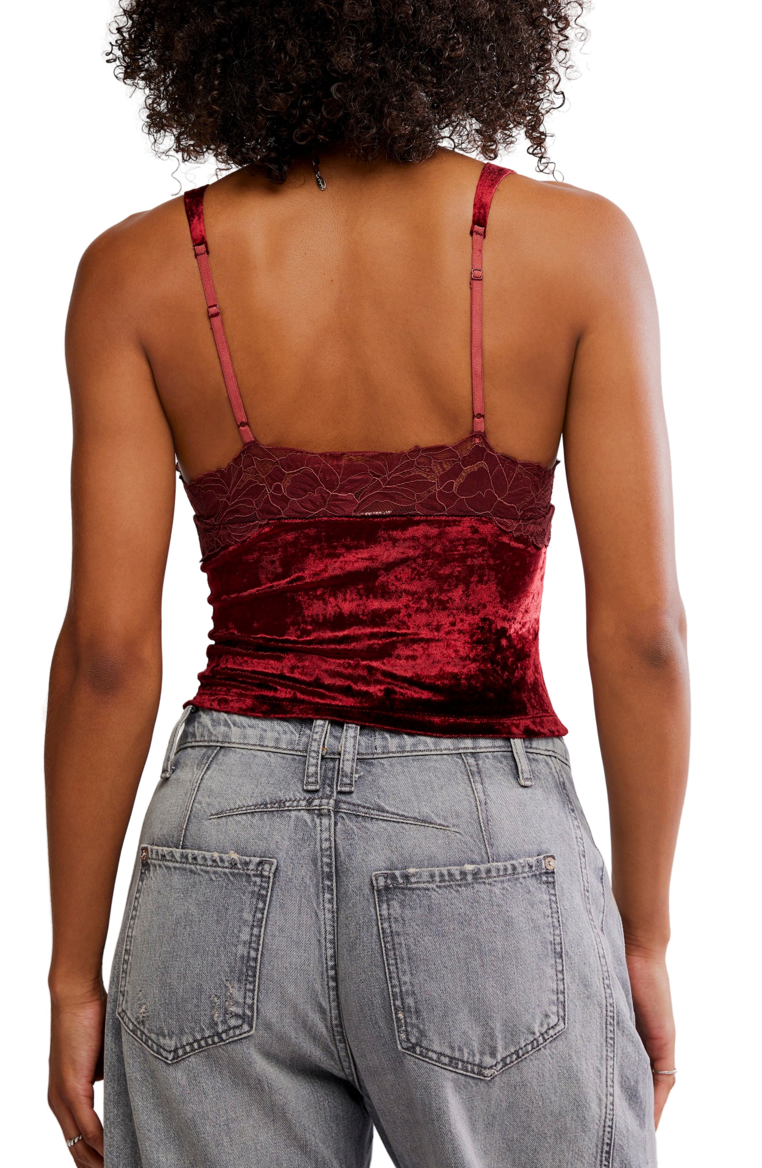 Bed of Rose Velvet Camisole - image 4