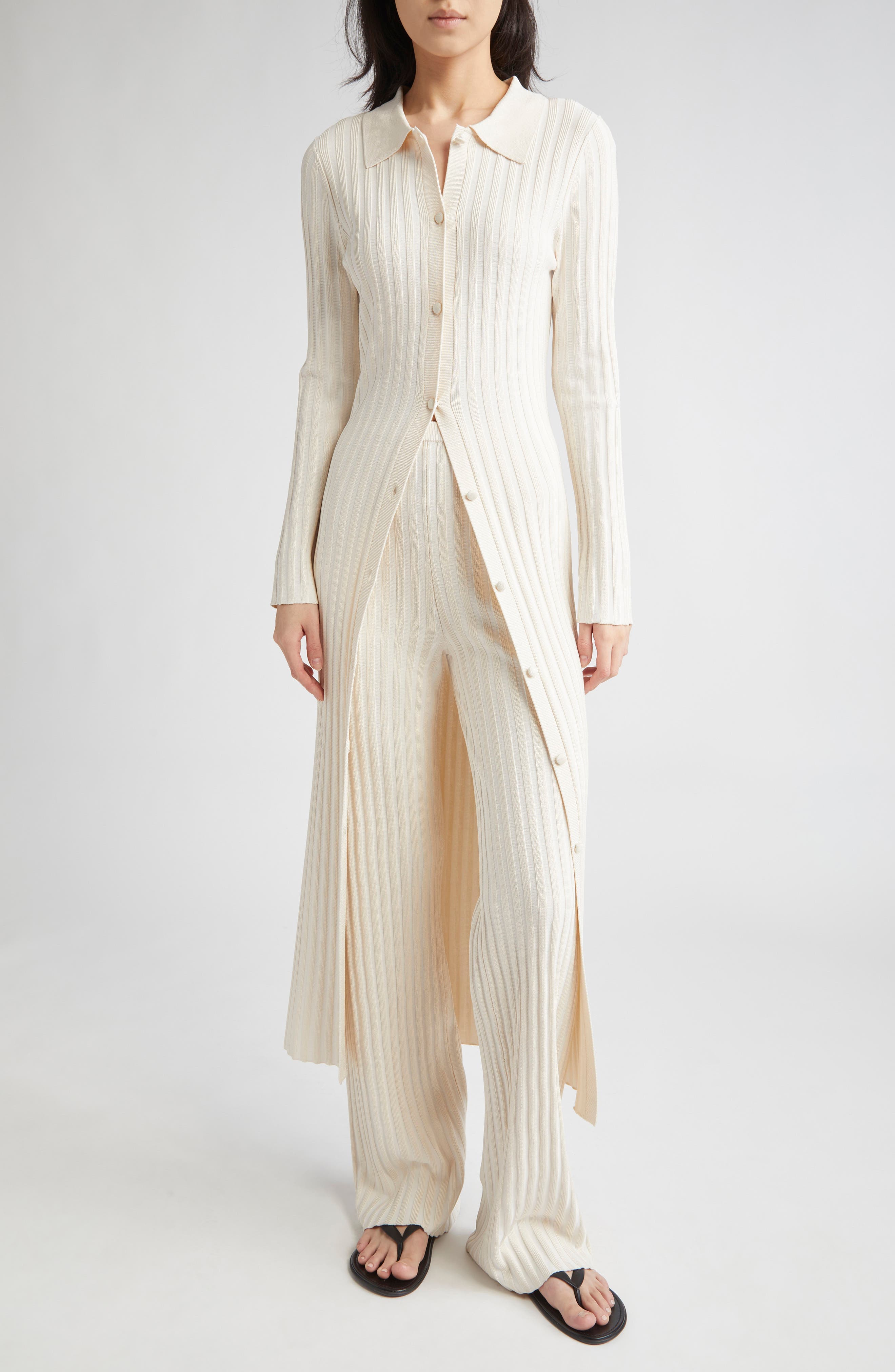 Margeux Rib Kick Flare Pants - image 2