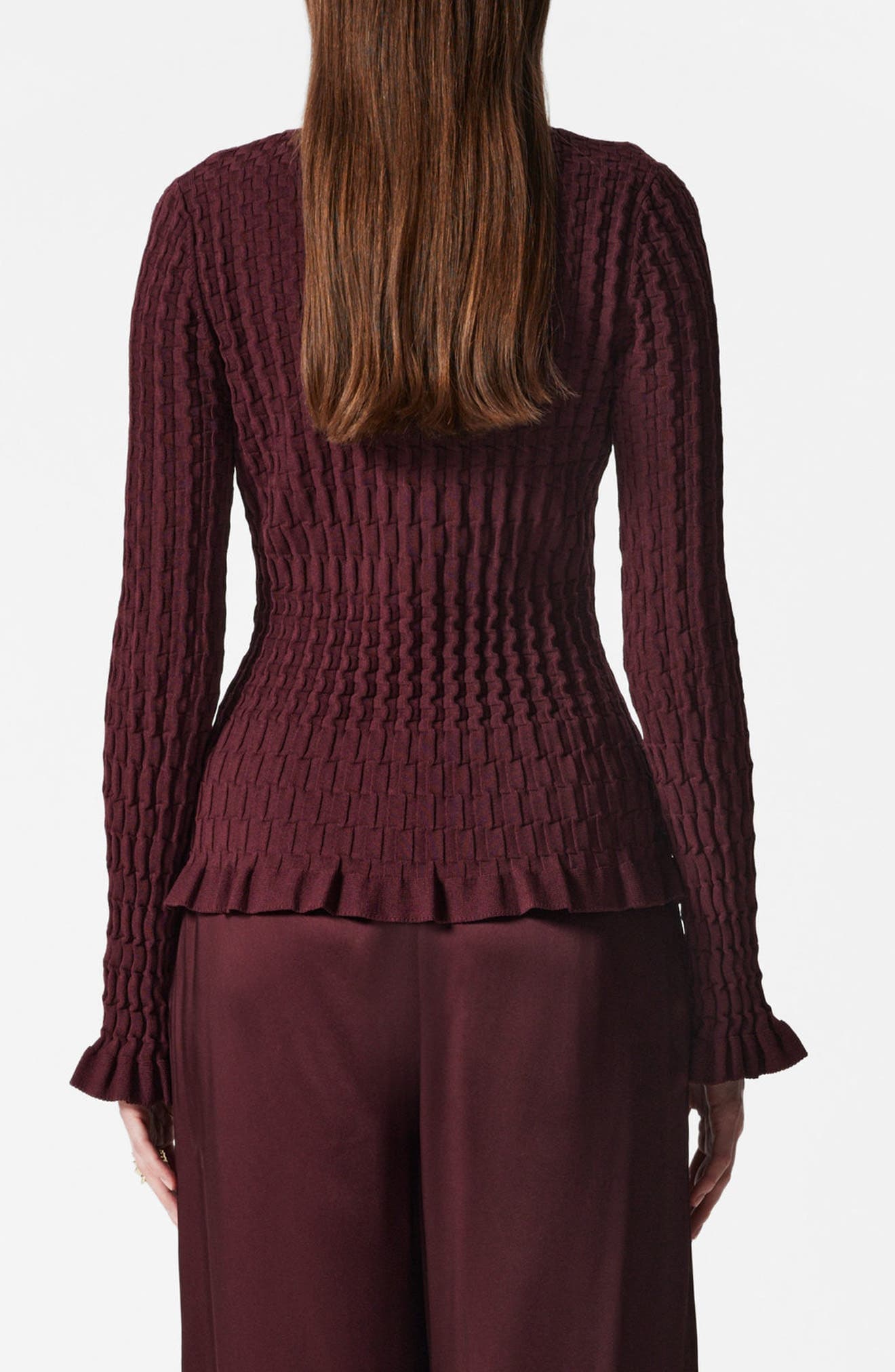 Textured Bell Sleeve Cardigan - image 2