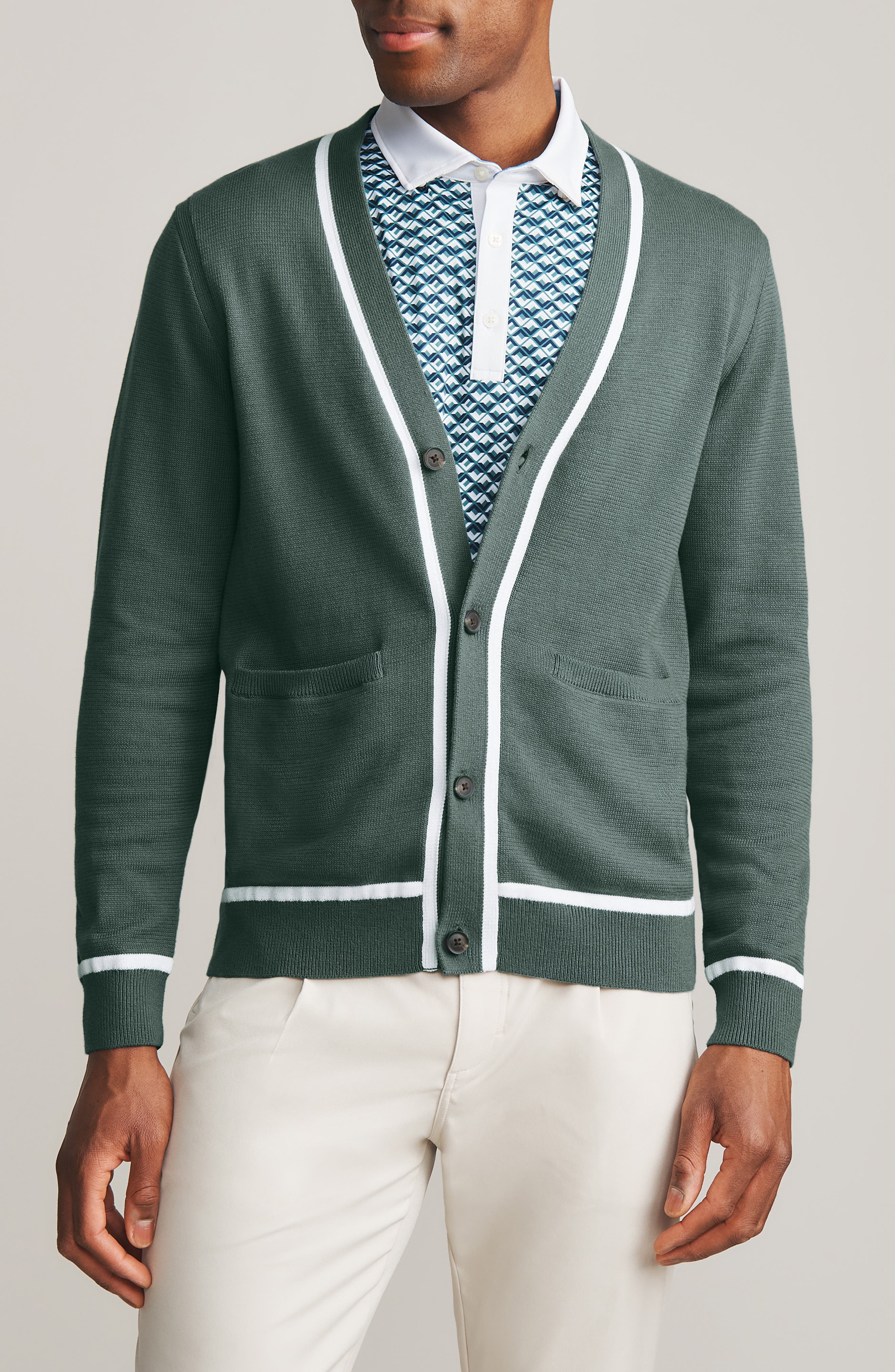 Earl V-Neck Golf Cardigan - image 1