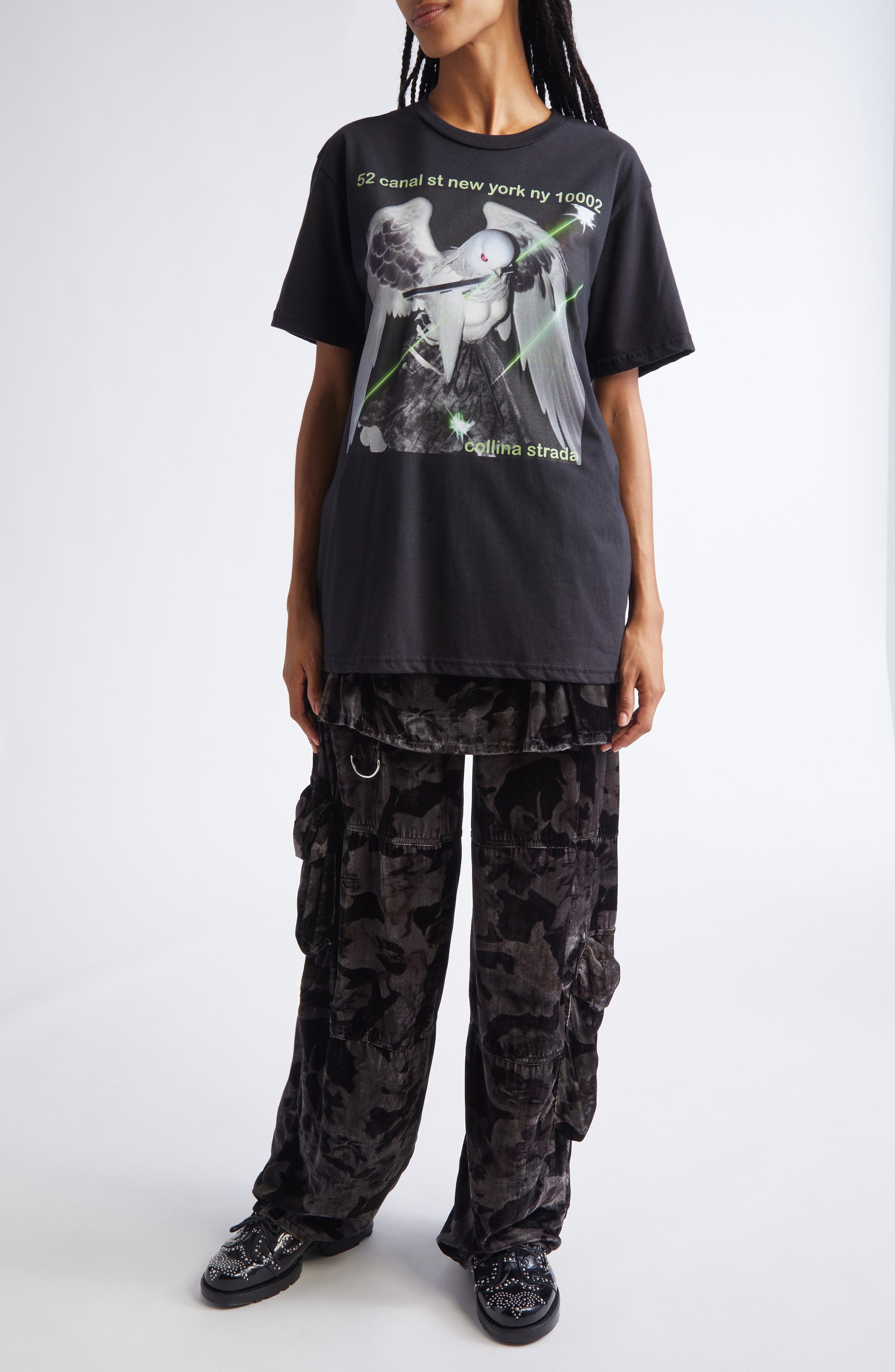 Lawn Plaid Skirt Overlay Cargo Pants - image 2