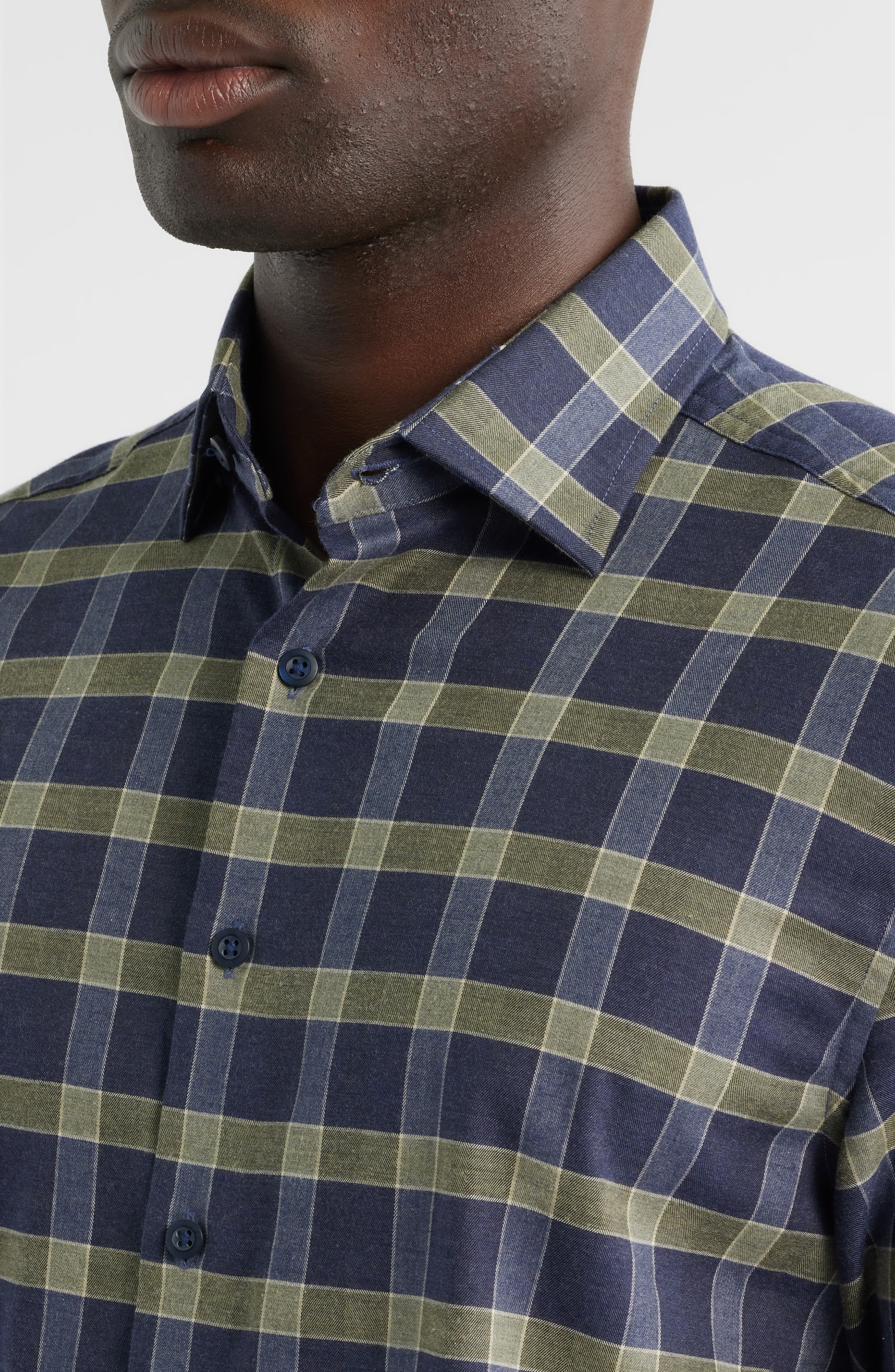 Daylynn Plaid Cotton Blend Button-Up Shirt - image 2