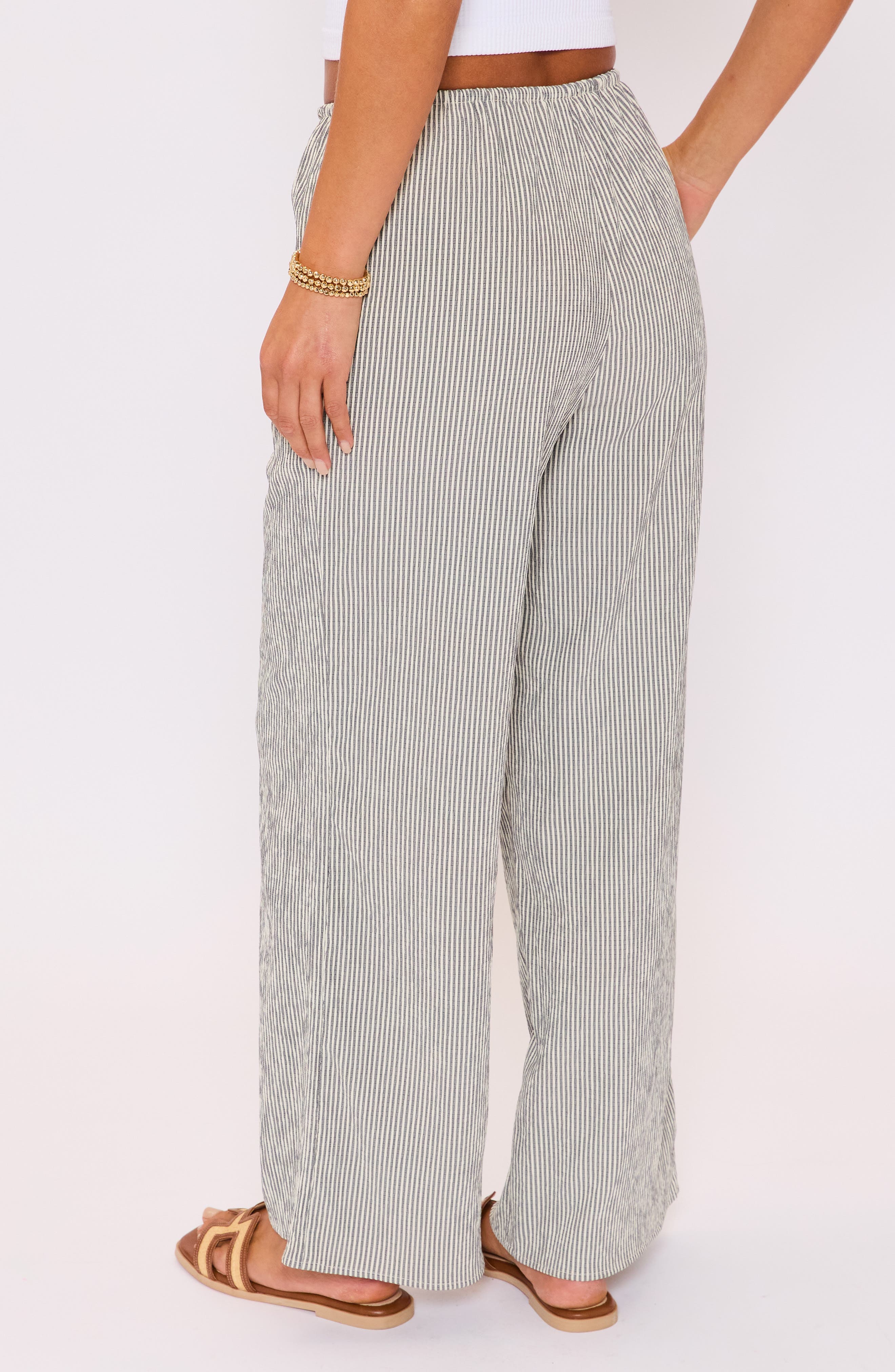Ease Stripe Drawstring Wide Leg Pants - image 2