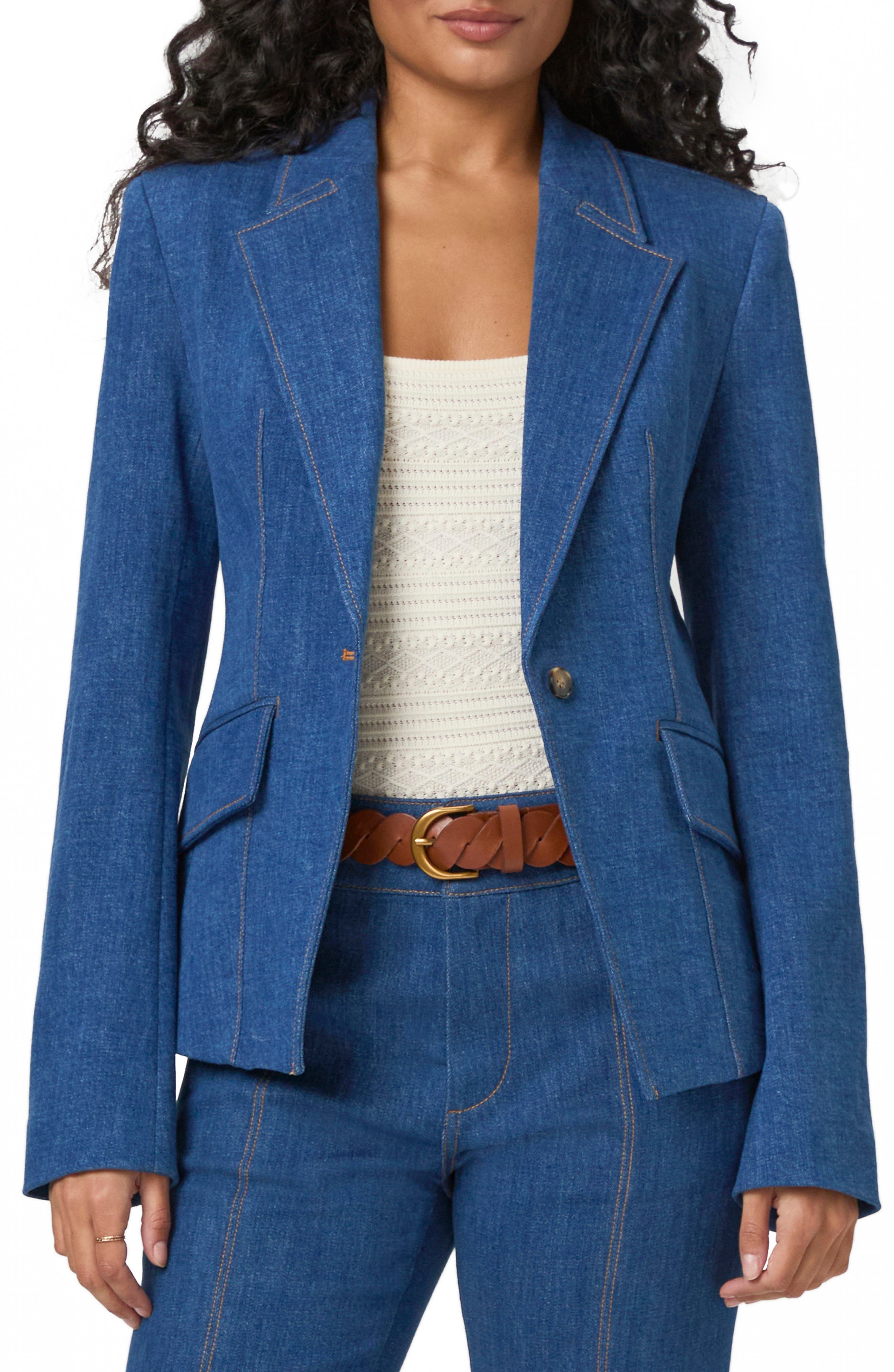 Candace Stretch Denim Blazer - image 1