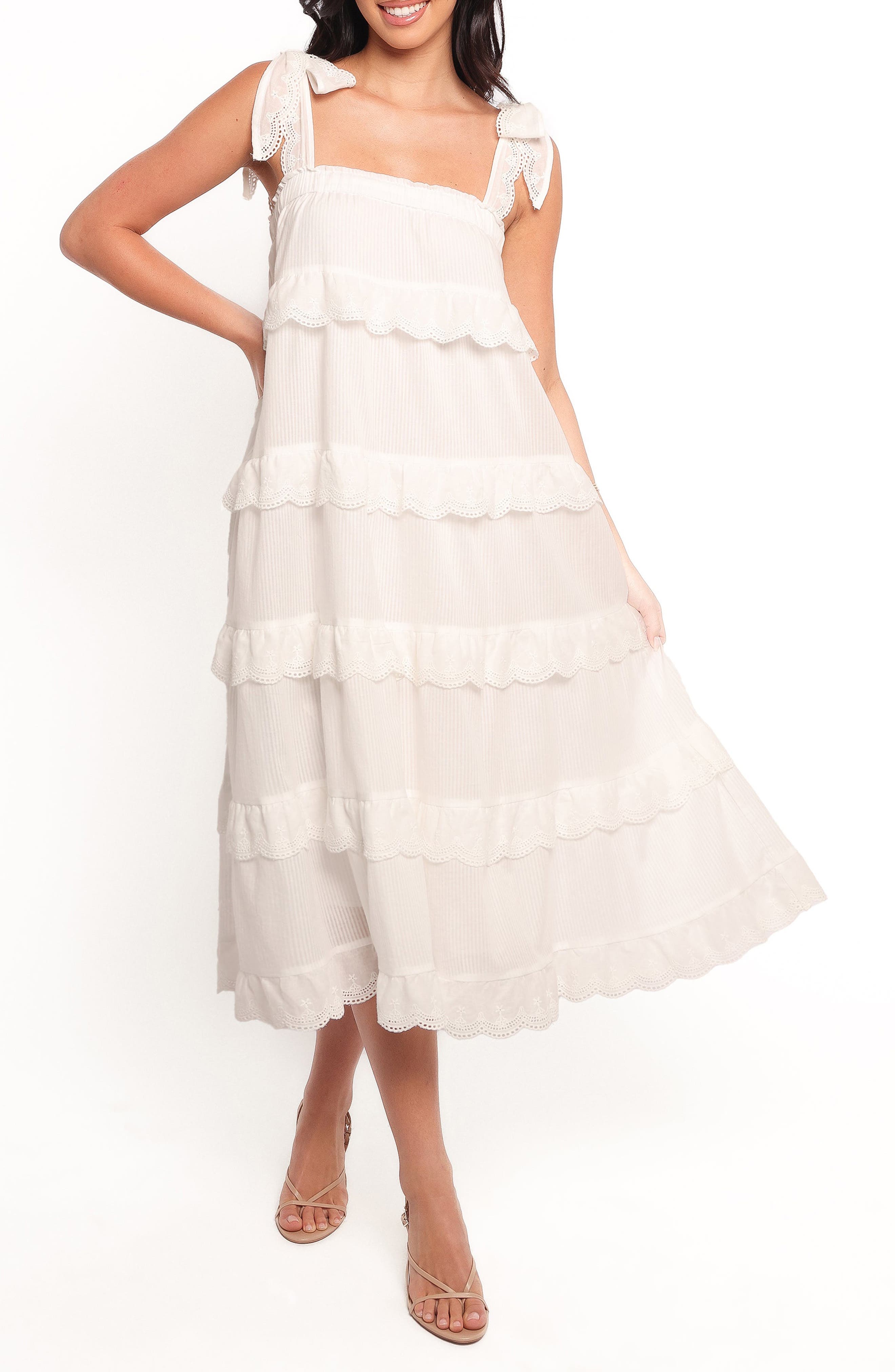 Harriette Tiered Midi Dress - image 1