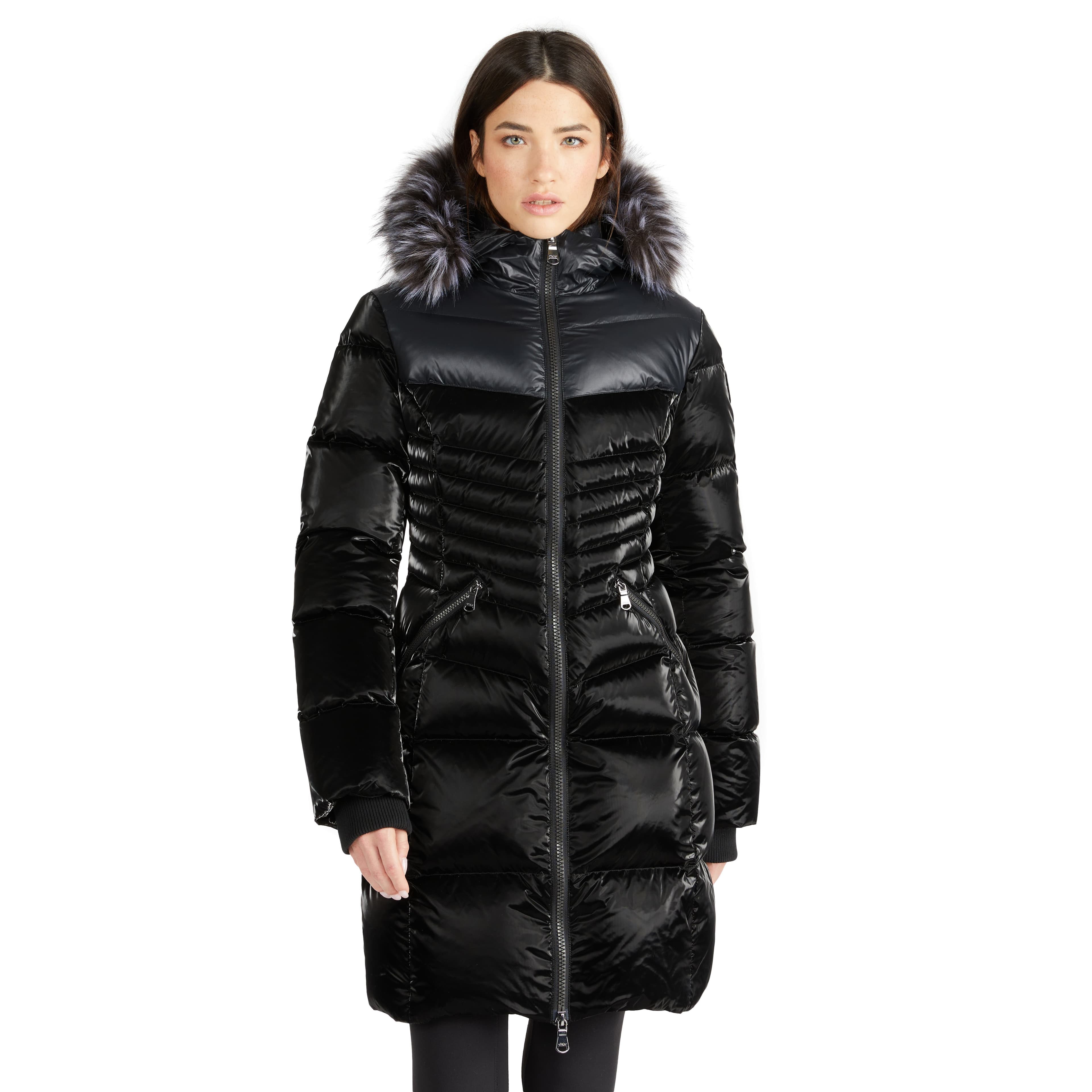 Faye Quilted Puffer with Fixed Hood and Detachable Hood and Faux Fur Trim - image 1