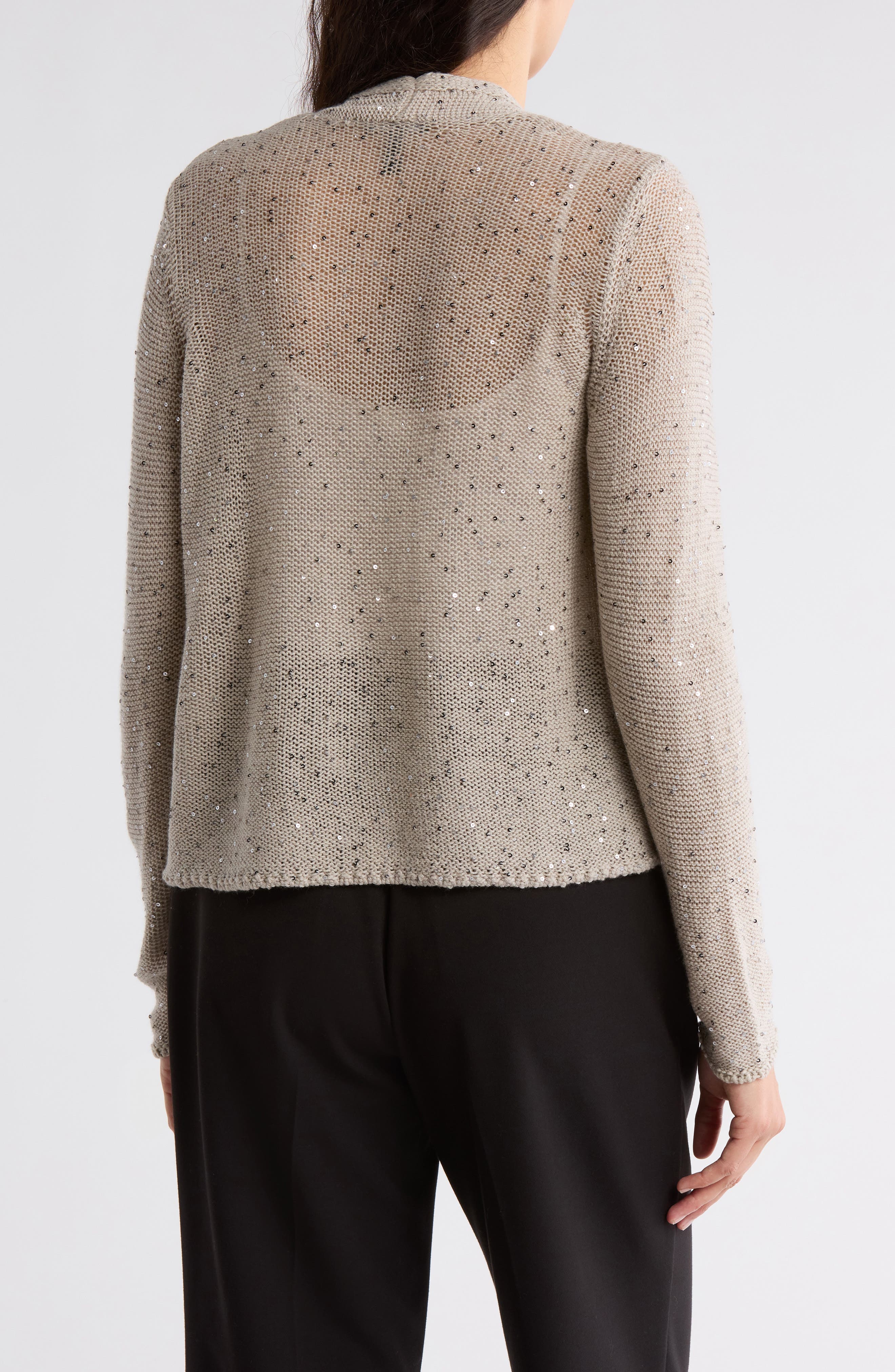 Sequin Merino Wool Cardigan - image 2