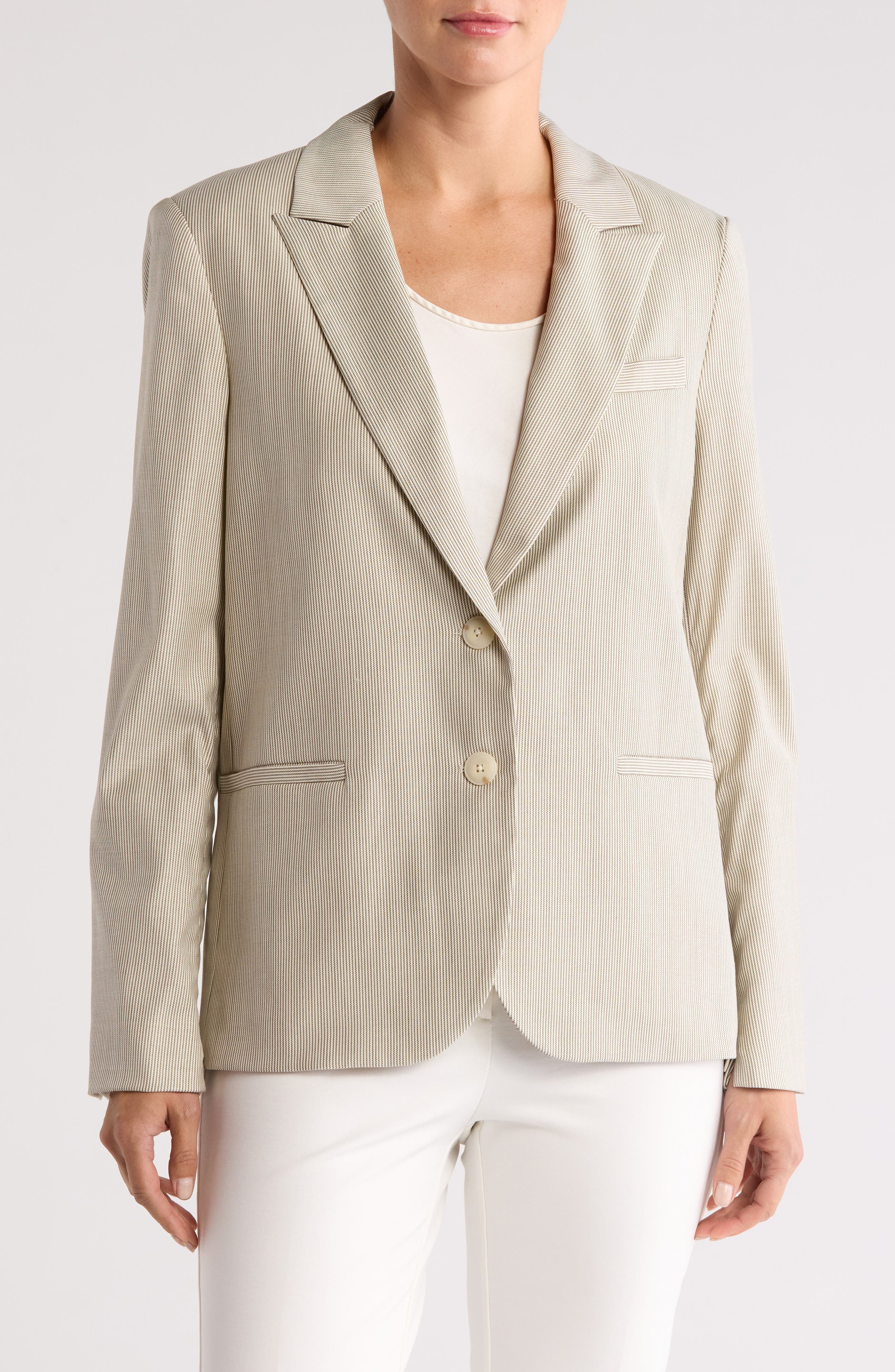 Pinstripe Boyfriend Blazer - image 1