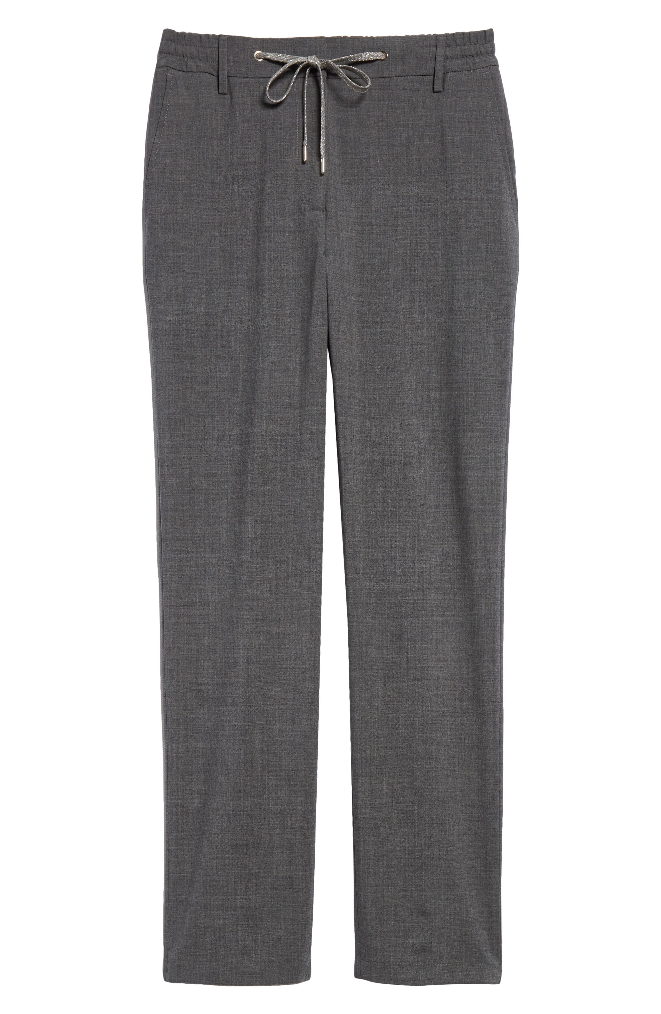 Stretch Virgin Wool Drawstring Pants