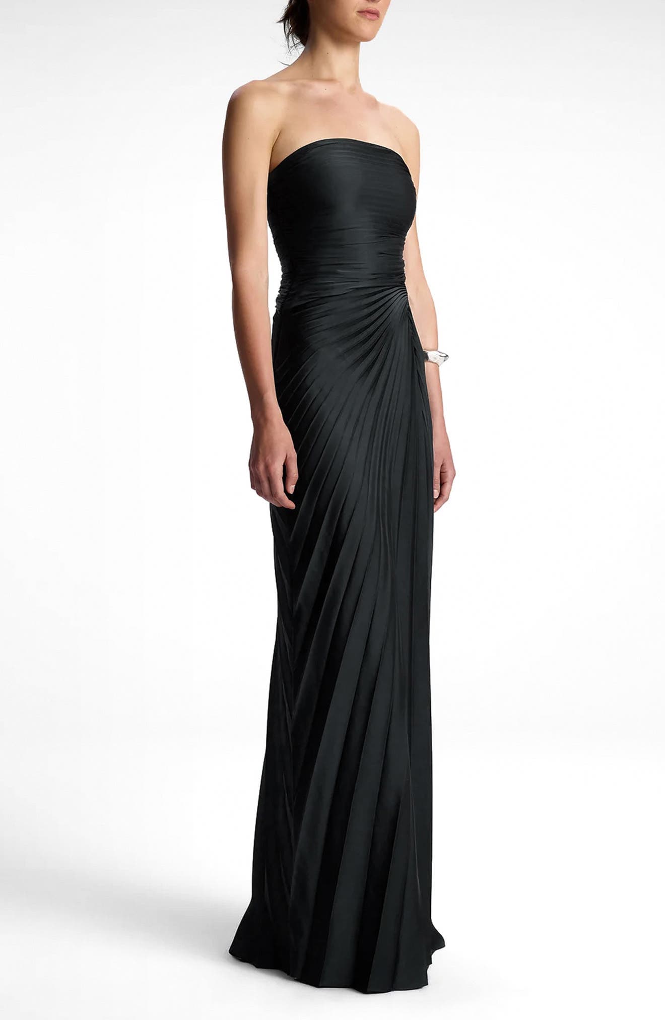 Bianca Pleated Strapless Gown - image 2
