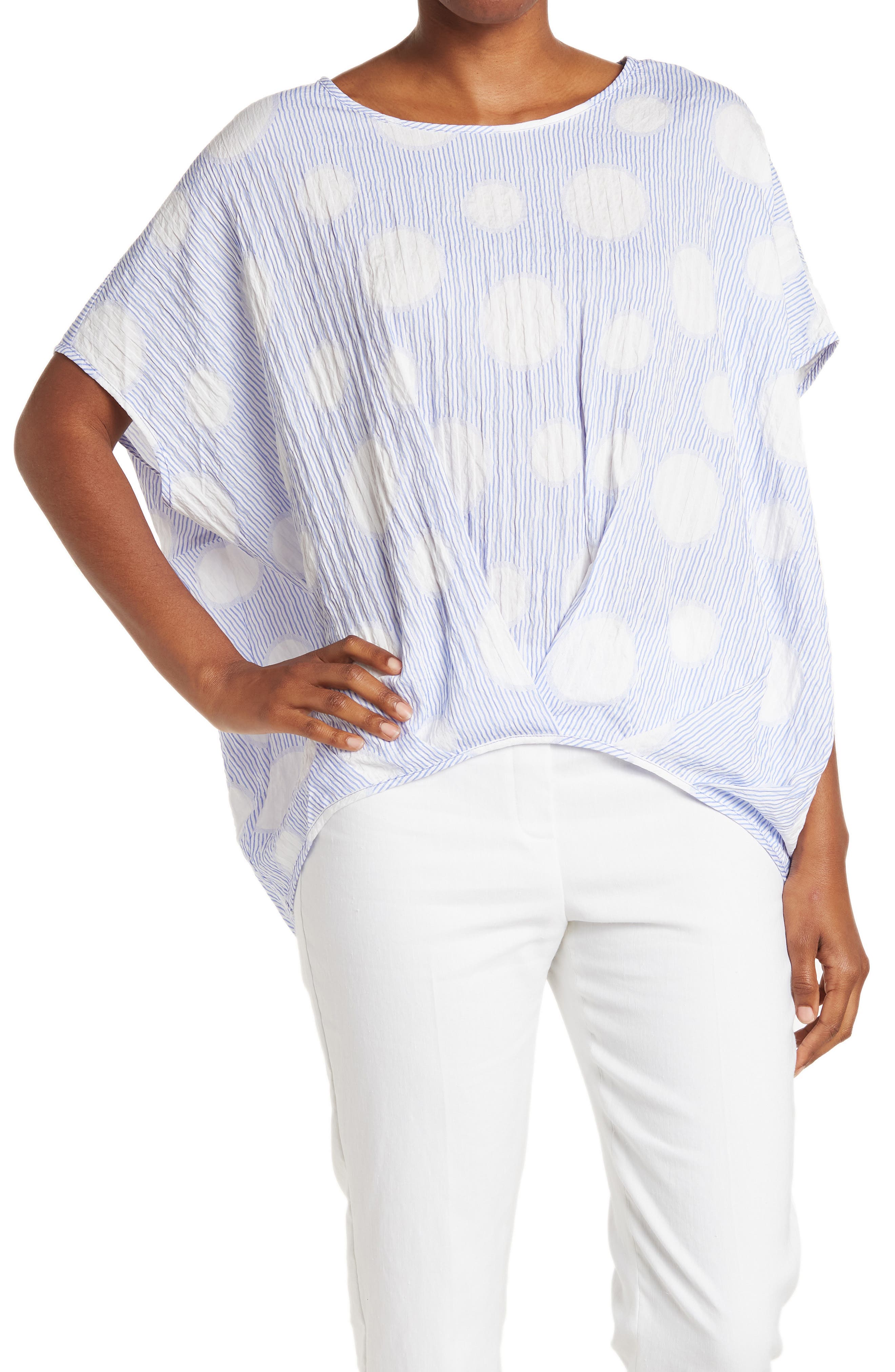 Pleated Hi-Low Hem Top - image 1