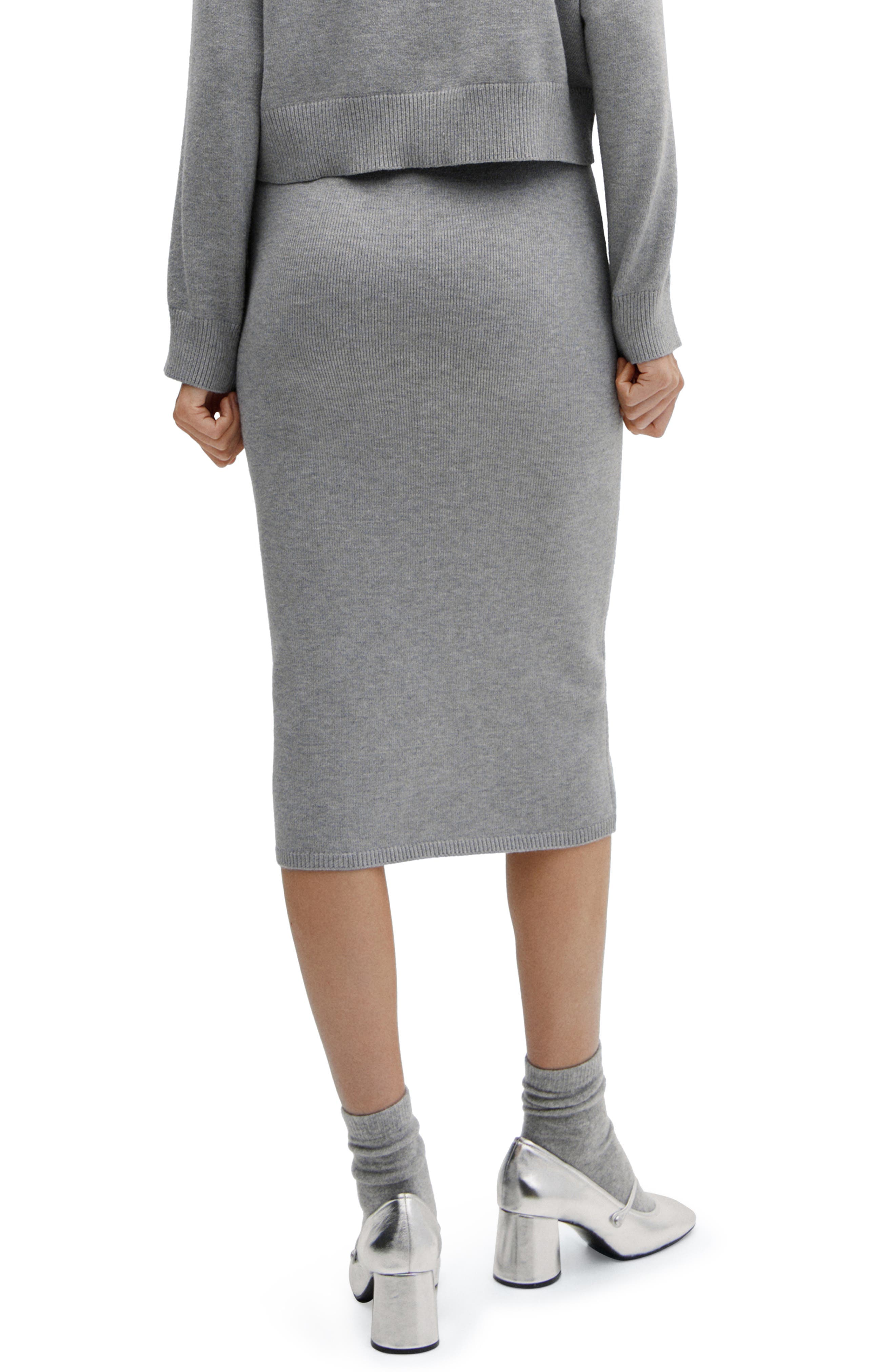 Rib Midi Sweater Skirt - image 2