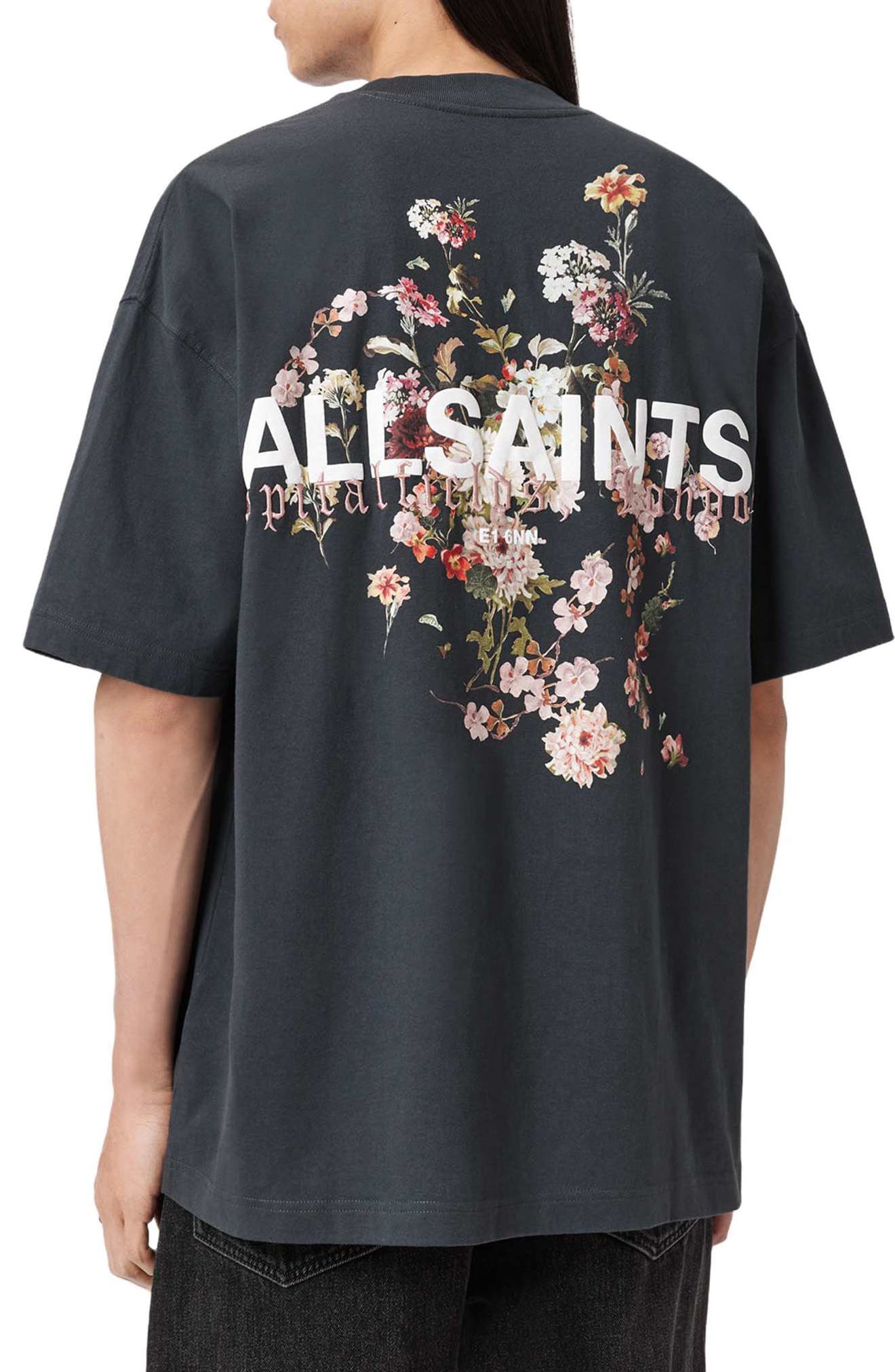 Valen Oversize Floral Logo Graphic T-Shirt - image 2