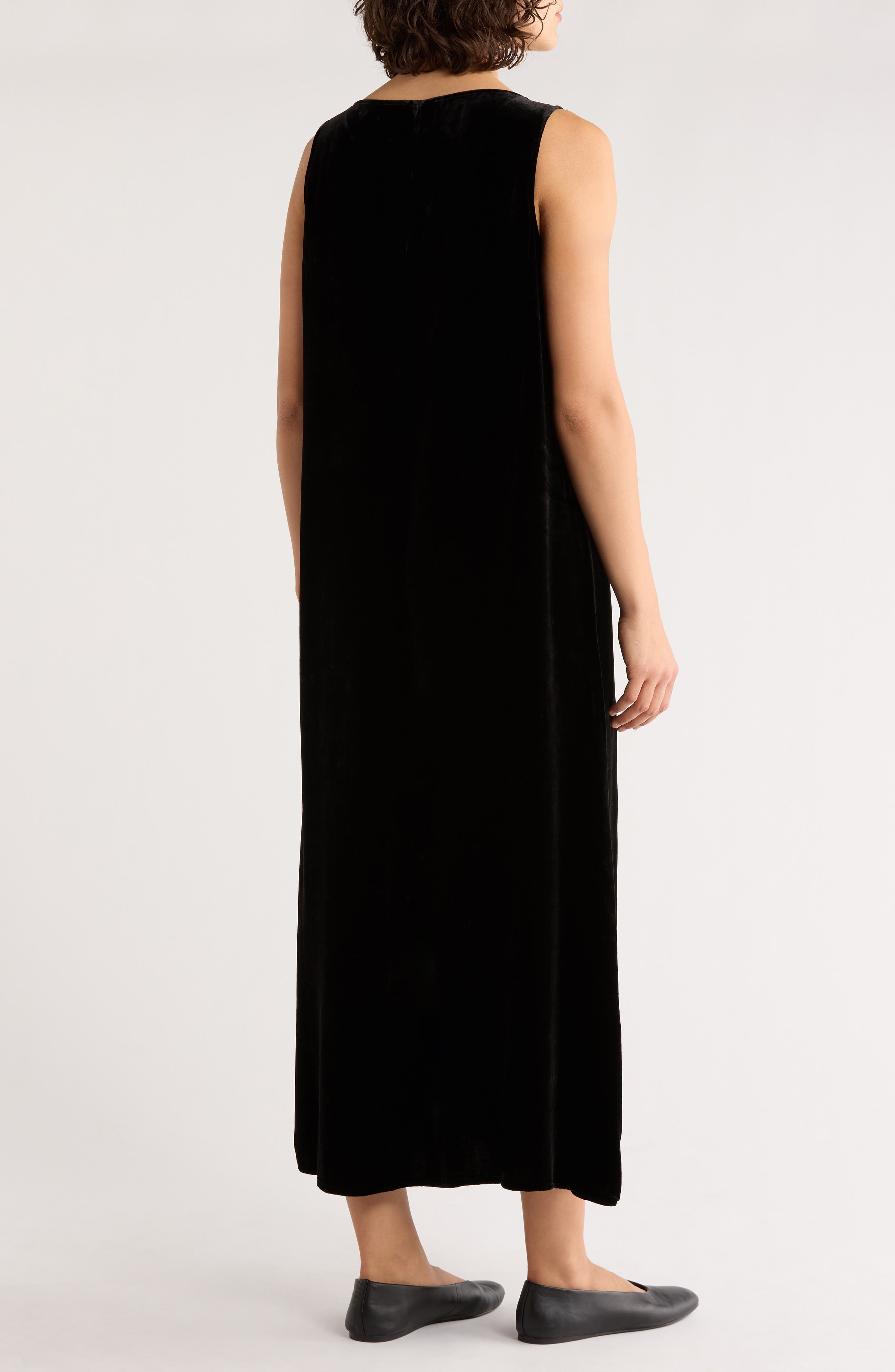 V-Neck Sleeveless Velvet Dress - image 2