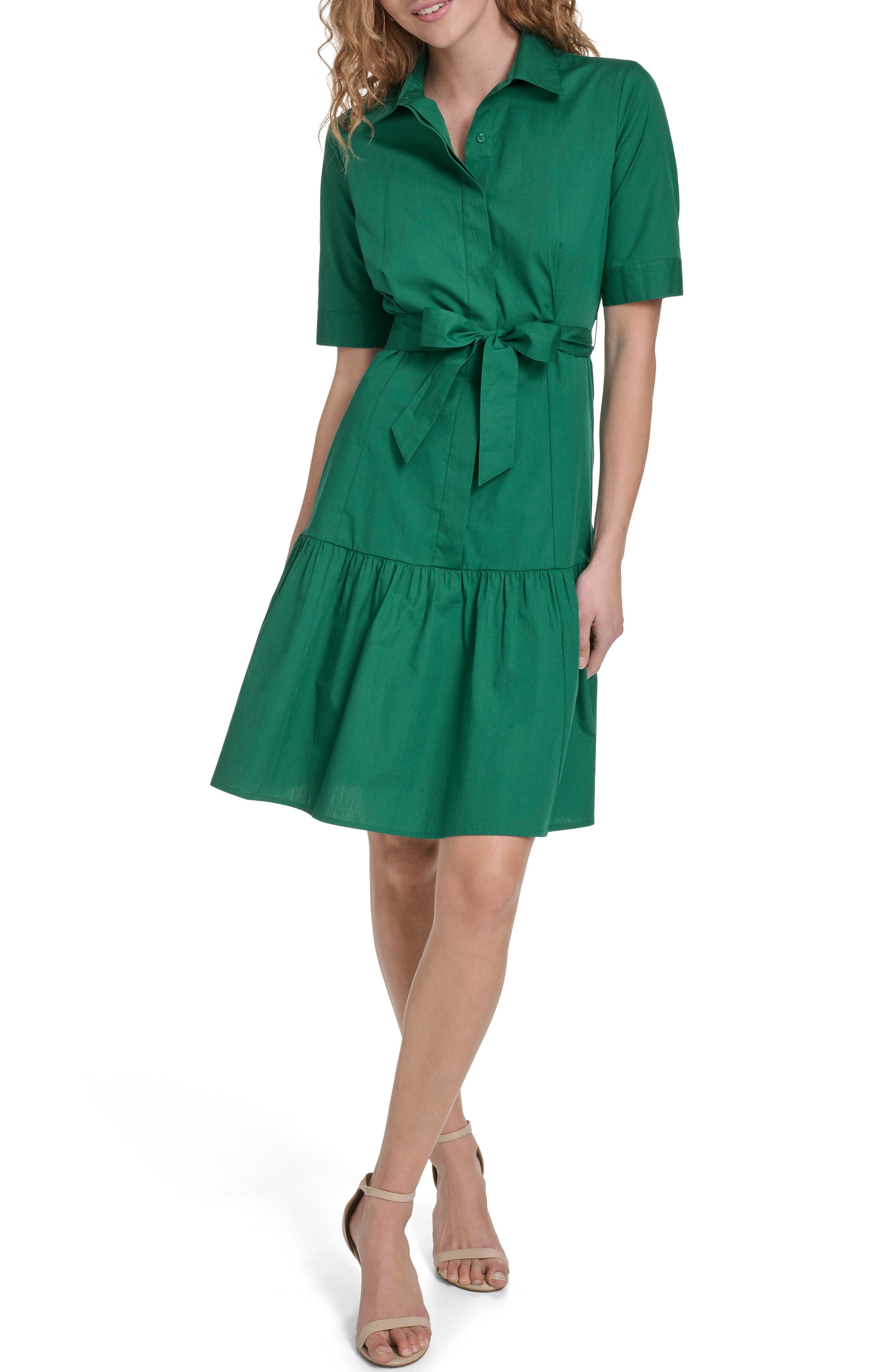 Short Sleeve Cotton Shirtdress - image 5