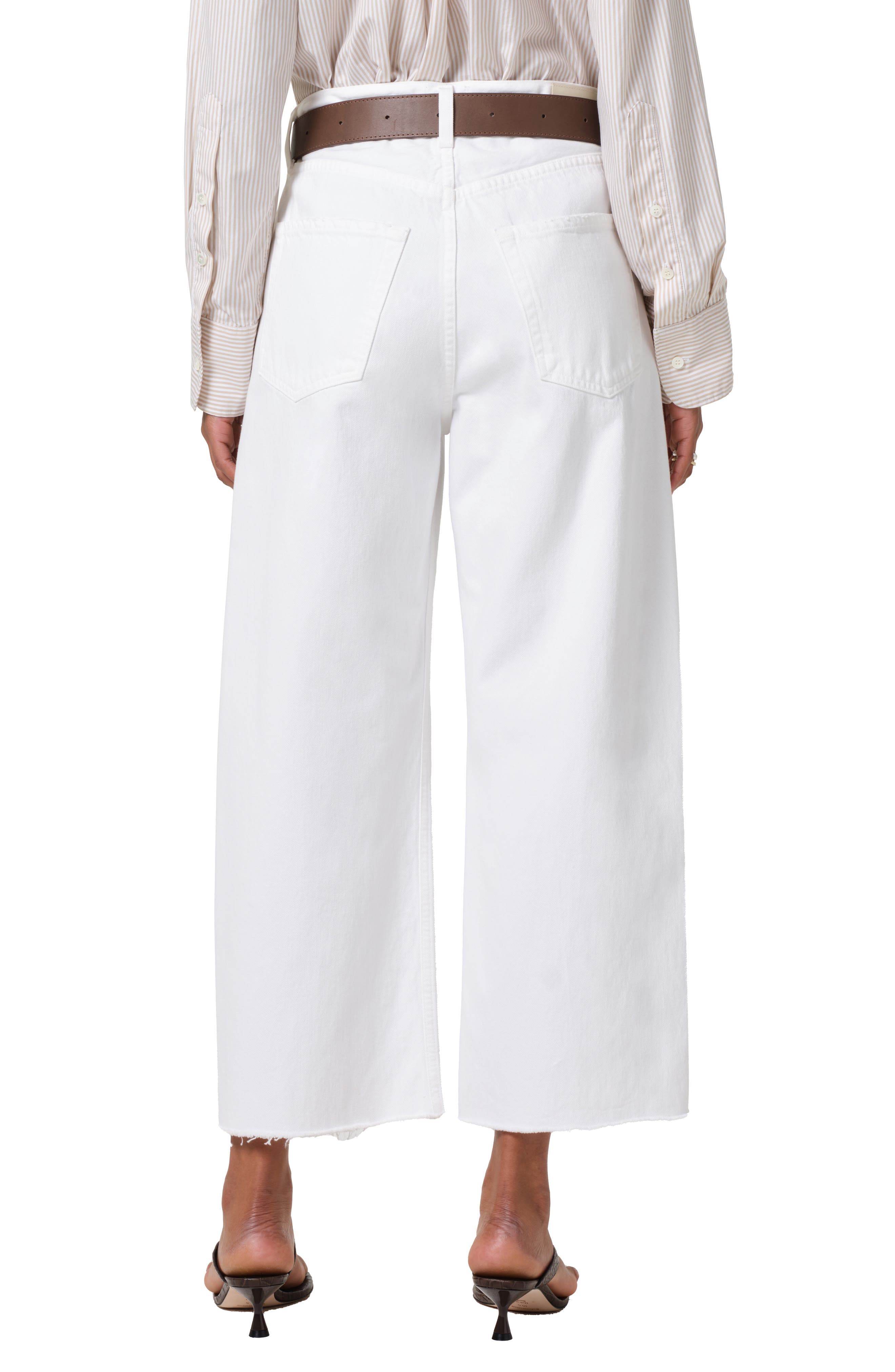 Ayla Raw Hem Crop Wide Leg Jeans - image 2