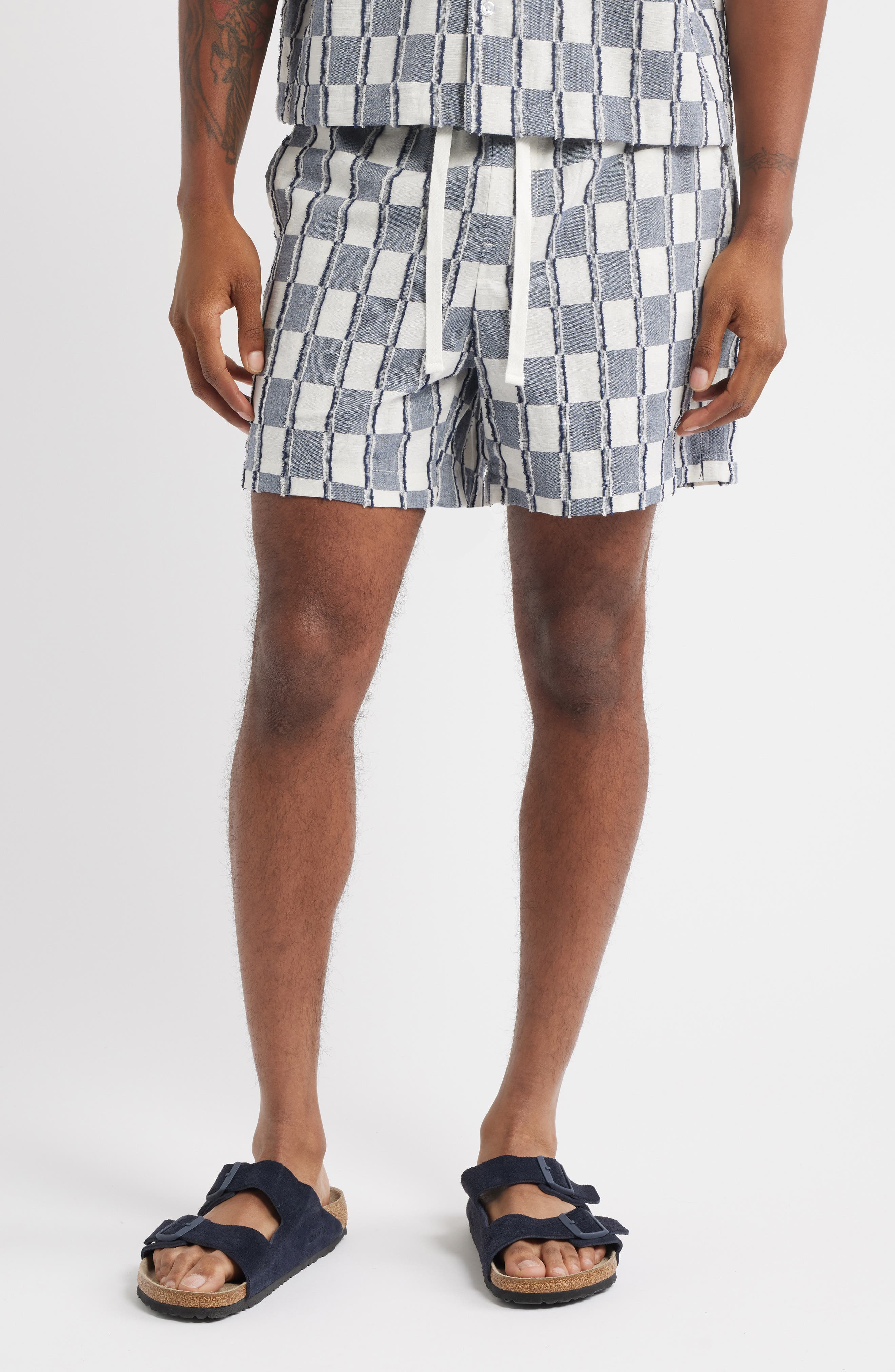 Andrew Check Cotton Shorts - image 1