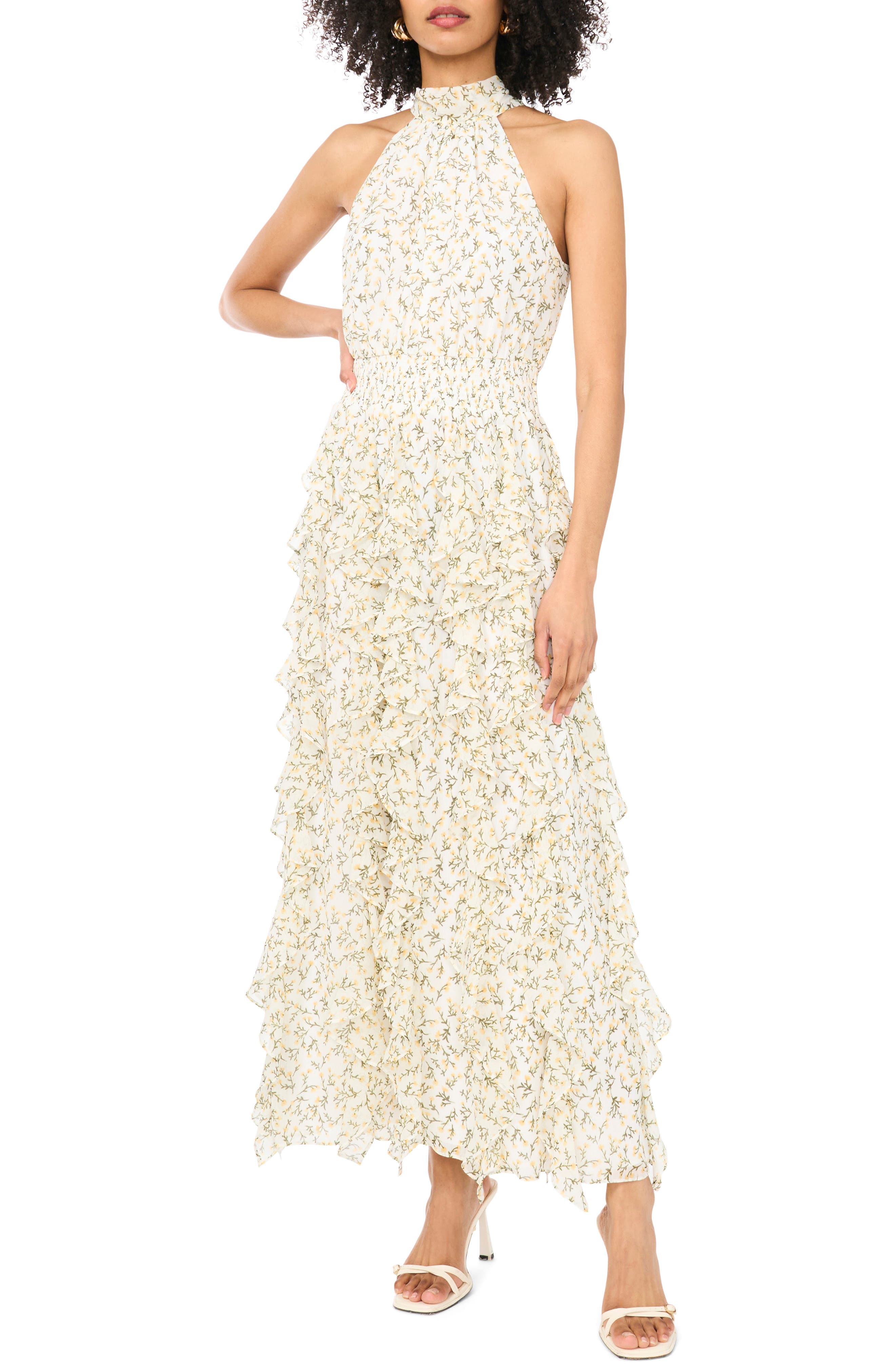 Floral Ruffle Maxi Dress - image 1
