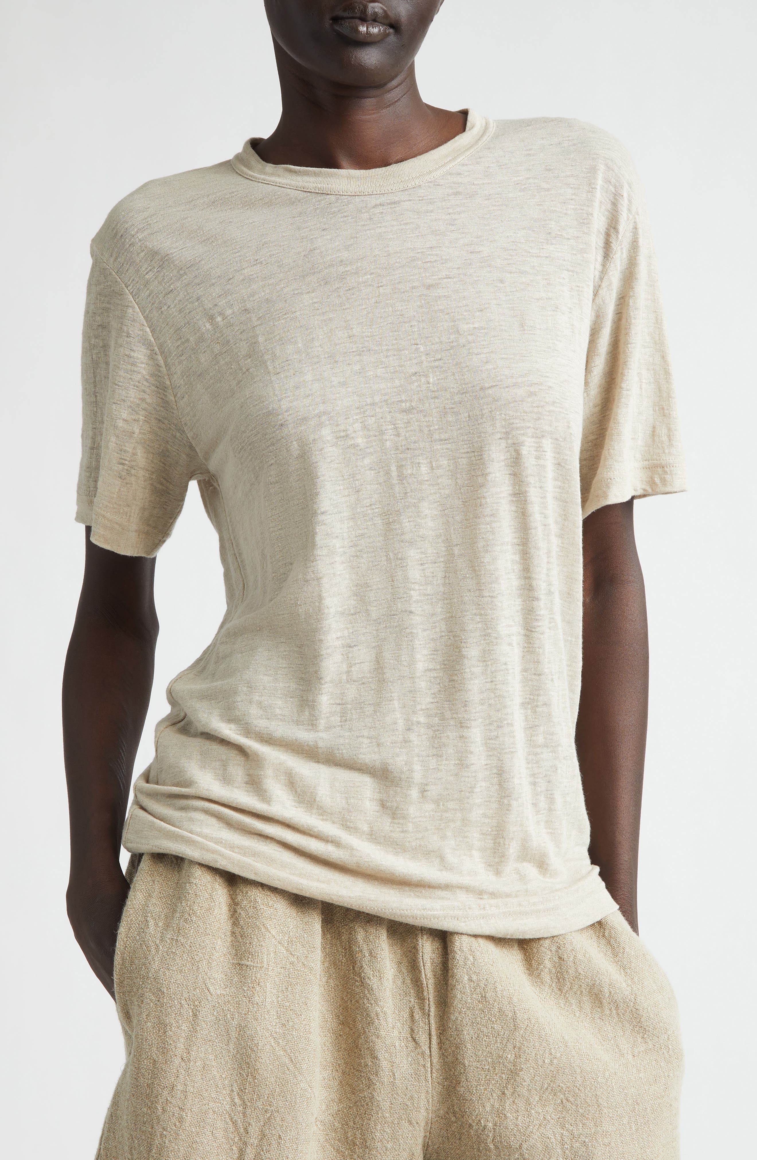 Thin Linen Jersey T-Shirt - image 1