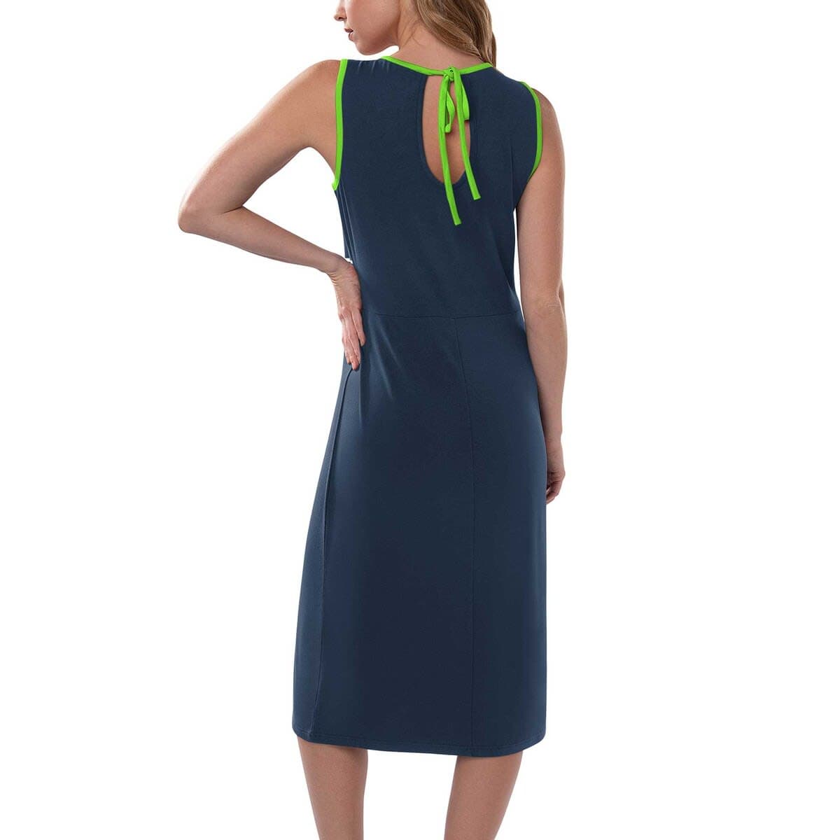 Women's G-III 4Her by Carl Banks College Navy Seattle Seahawks Main Field Maxi Dress - image 2