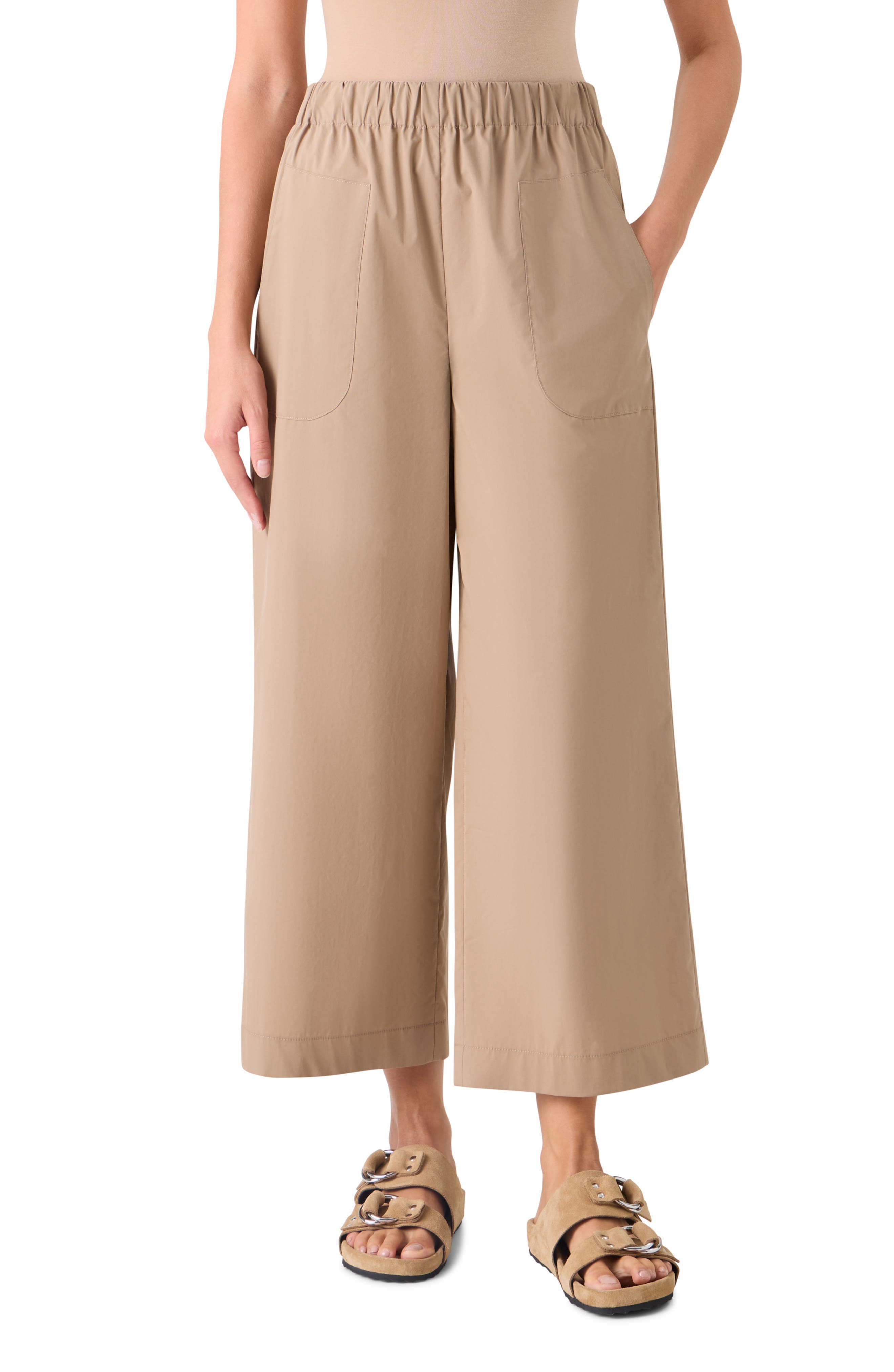 Frey Wide Leg Crop Tech Pants - image 1