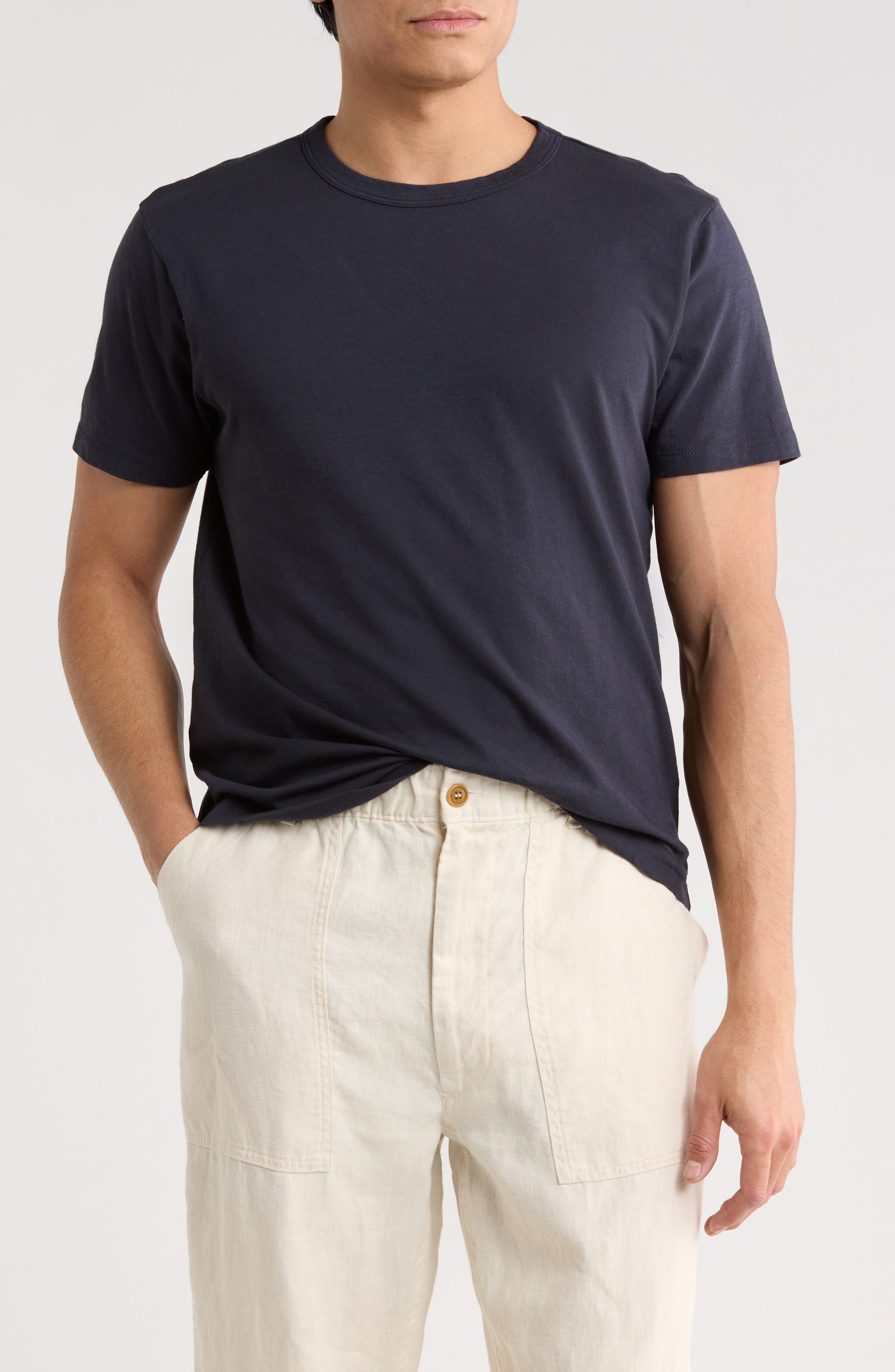 Pima Cotton Curved Hem T-Shirt - image 1