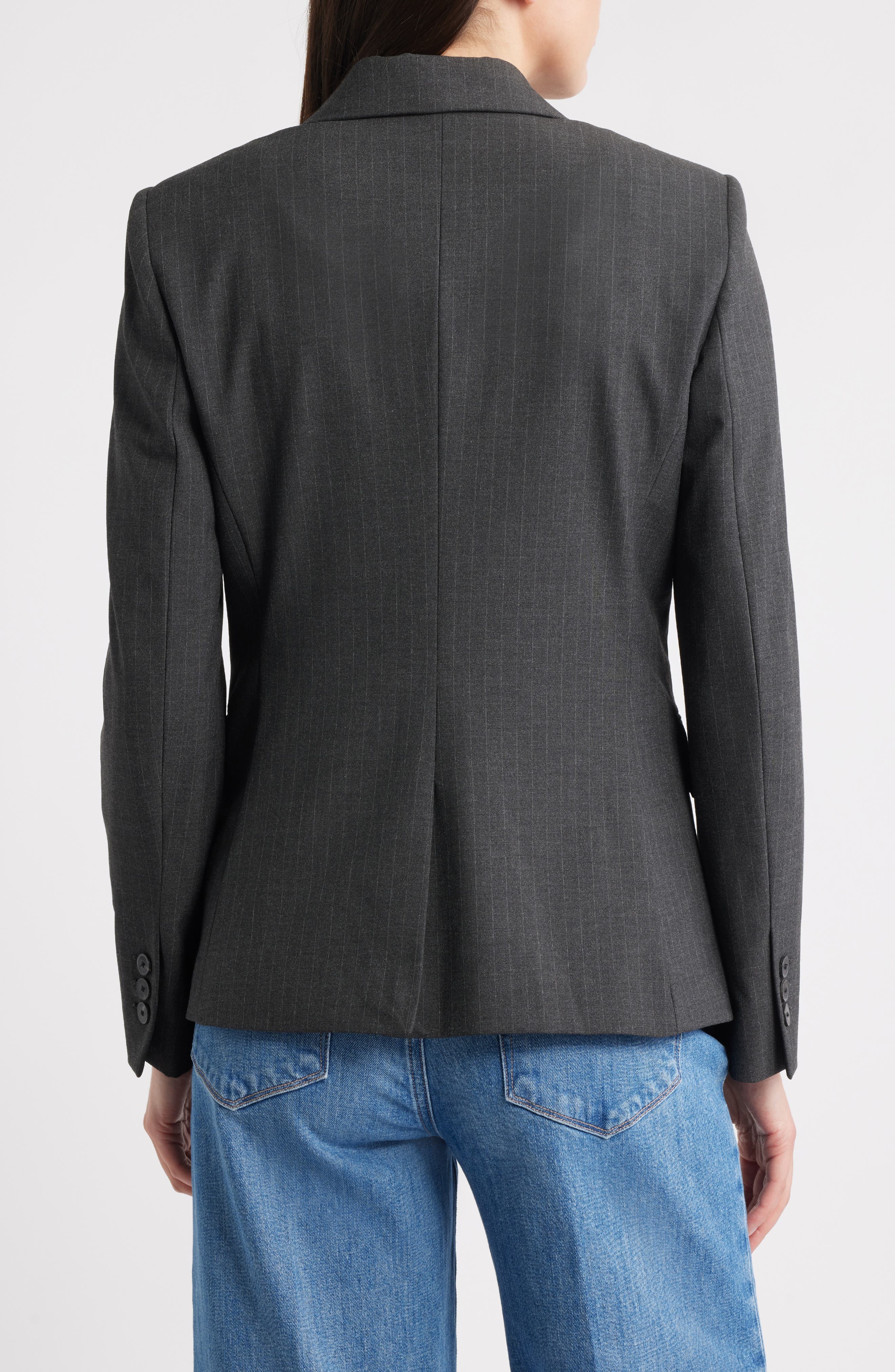 Pinstripe Suit Jacket - image 2