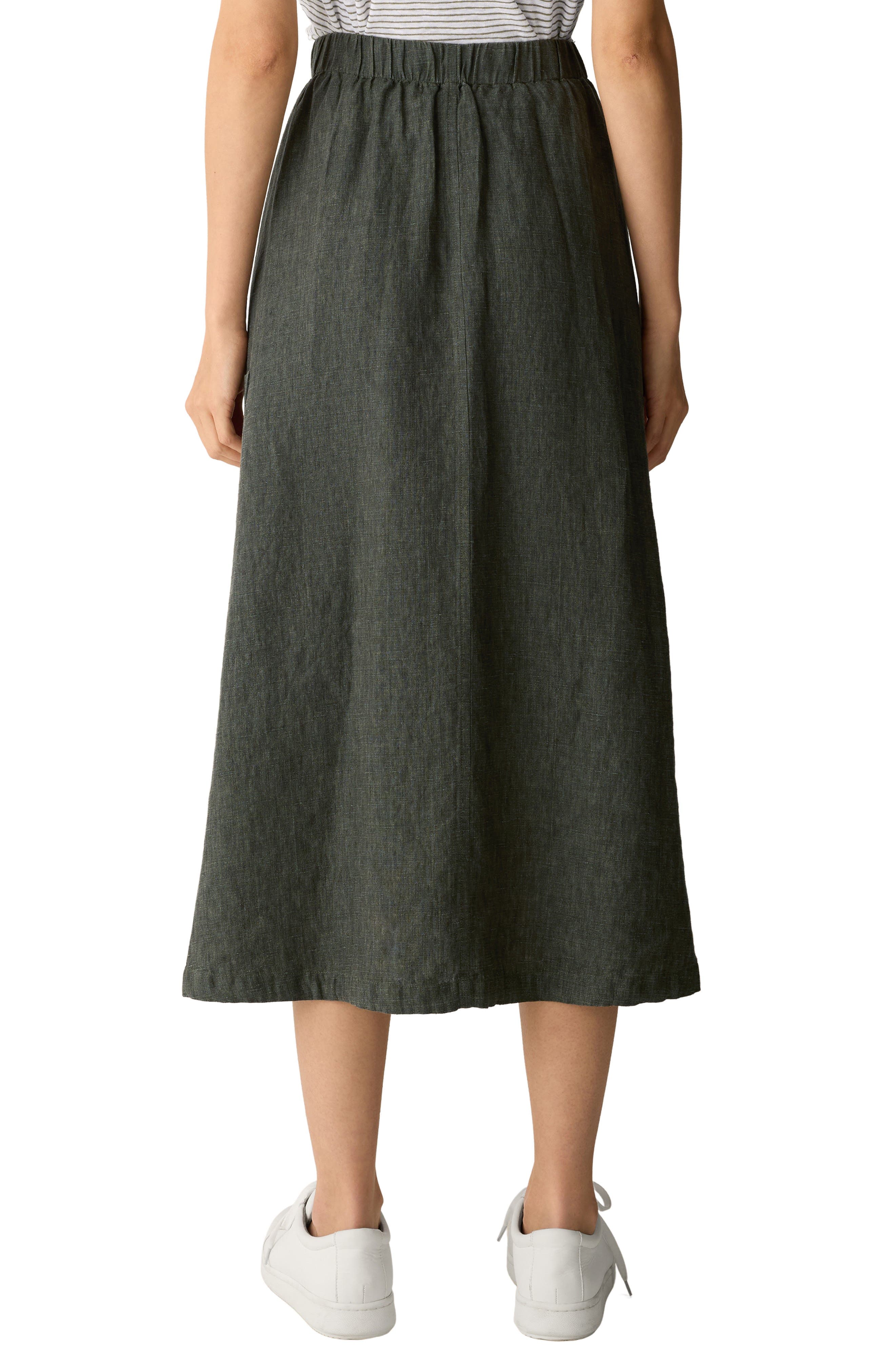 Organic Linen Cargo Skirt - image 2