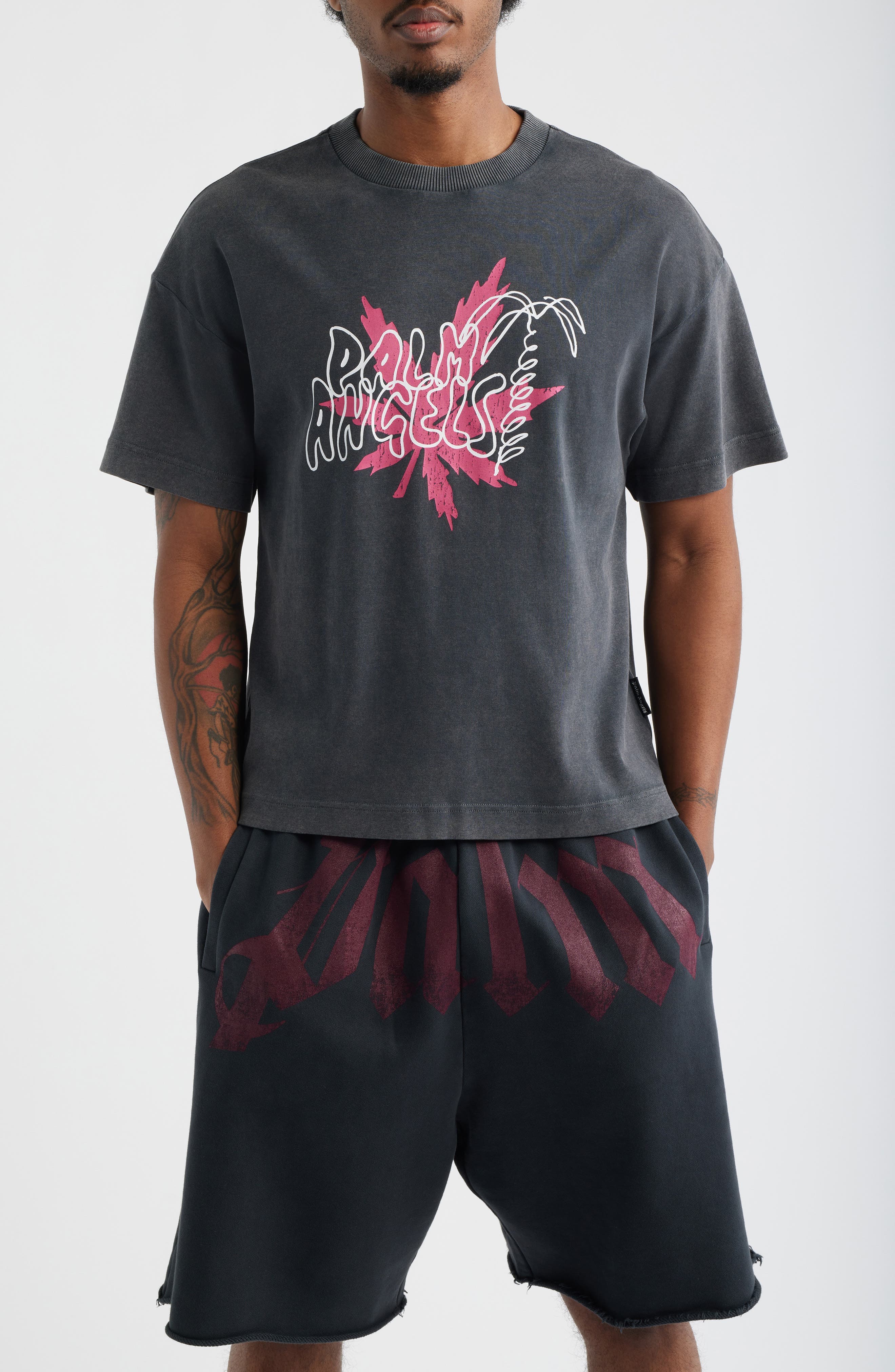 Palm Leaf Regular Fit Graphic T-Shirt - image 1