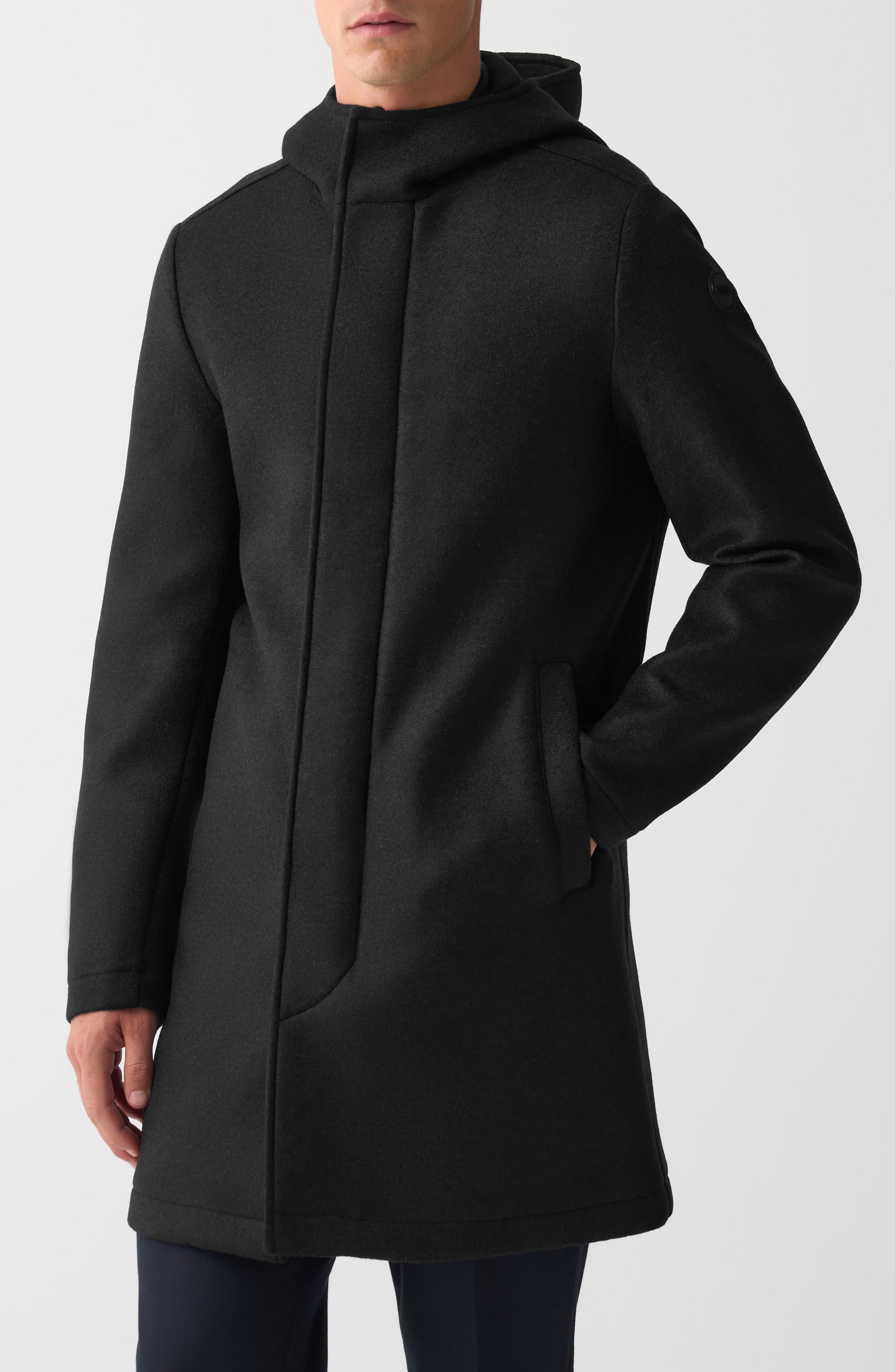 Spacer Knit Hooded Coat - image 1