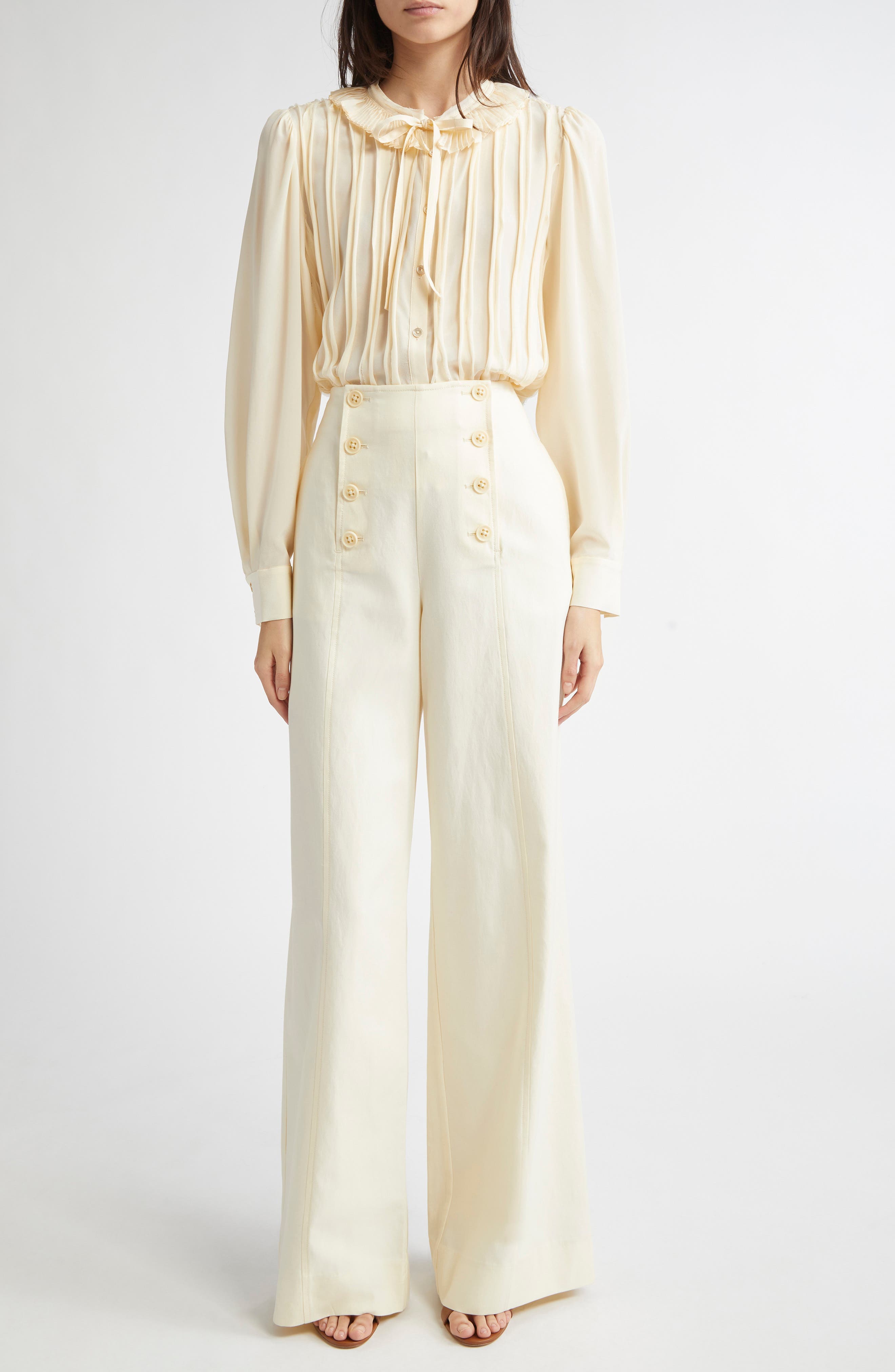 Karla Pintuck Pleated Silk Top - image 2