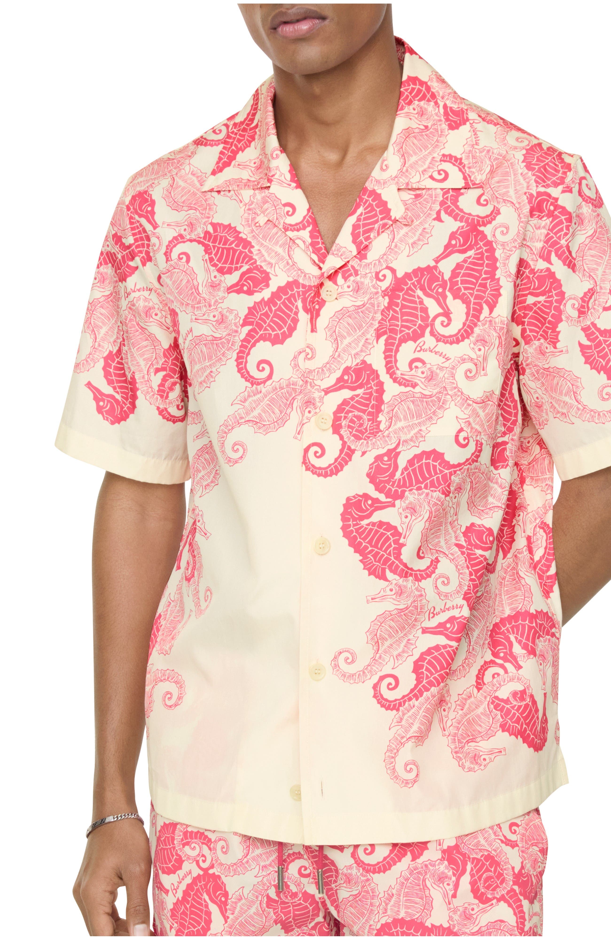 Relaxed Fit Seahorses Cotton Shirt - image 1