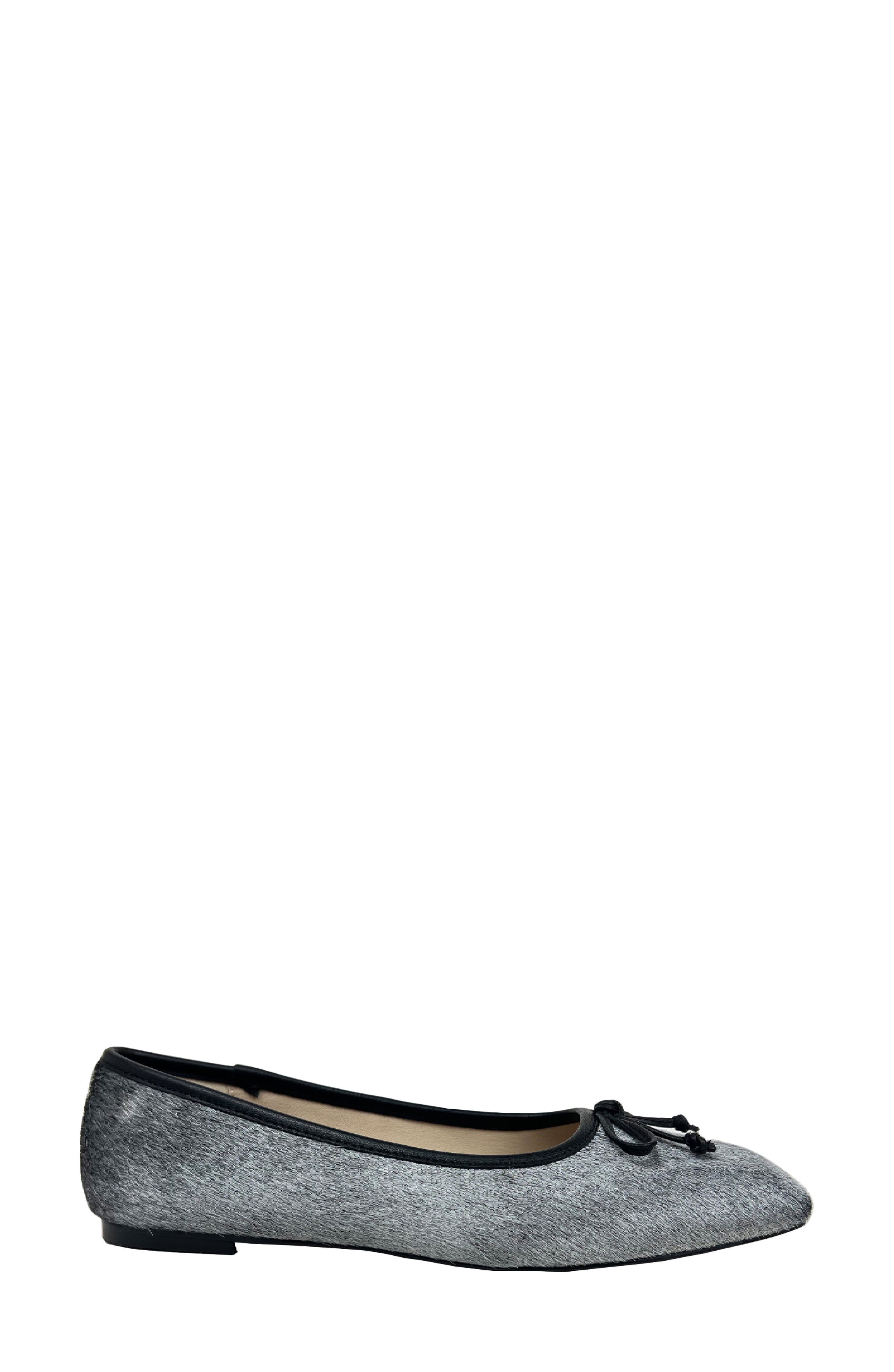 Cara Metallic Calf Hair Square Toe Ballet Flat - image 2