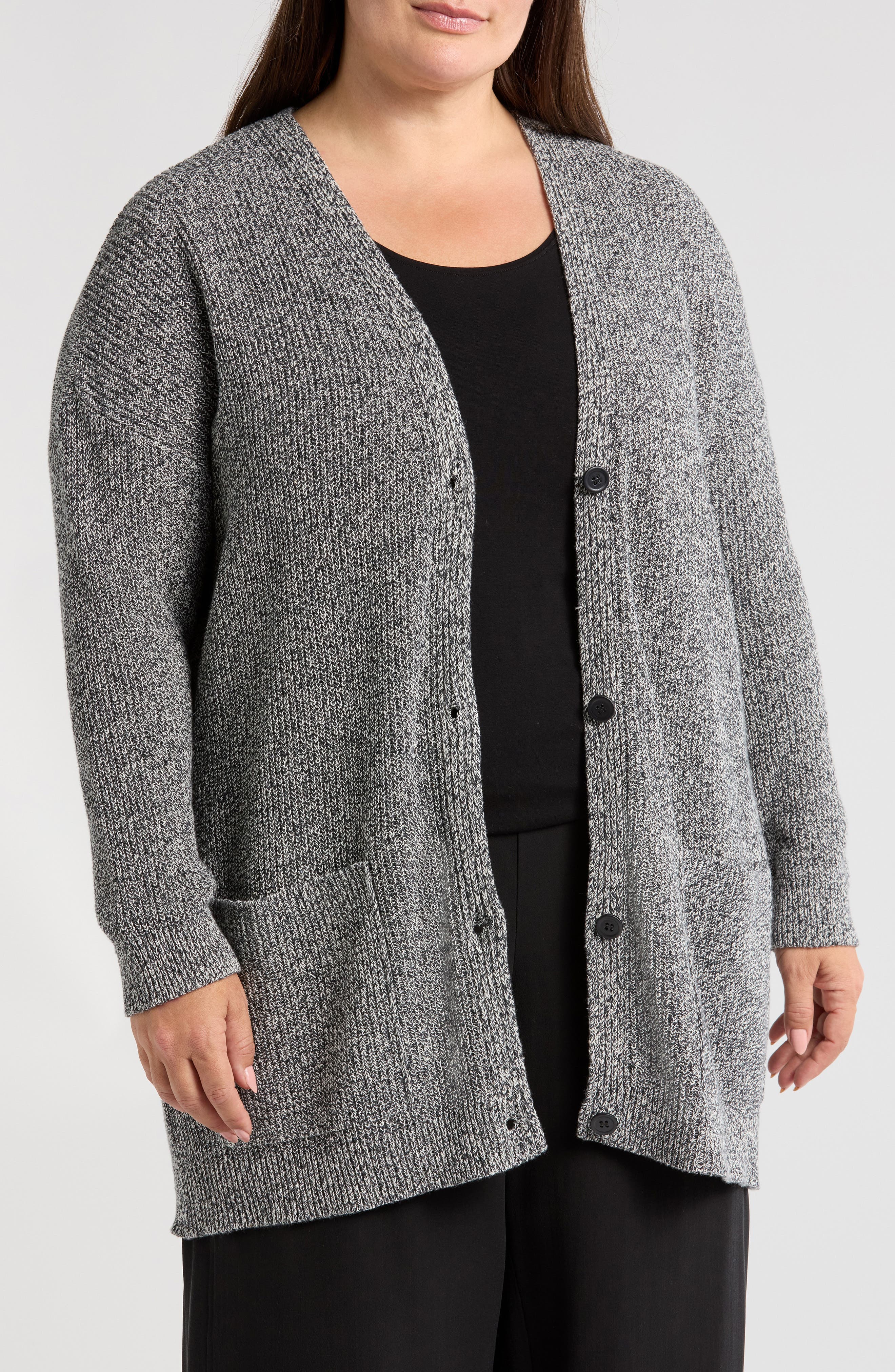 V-Neck Cotton Blend Cardigan - image 1