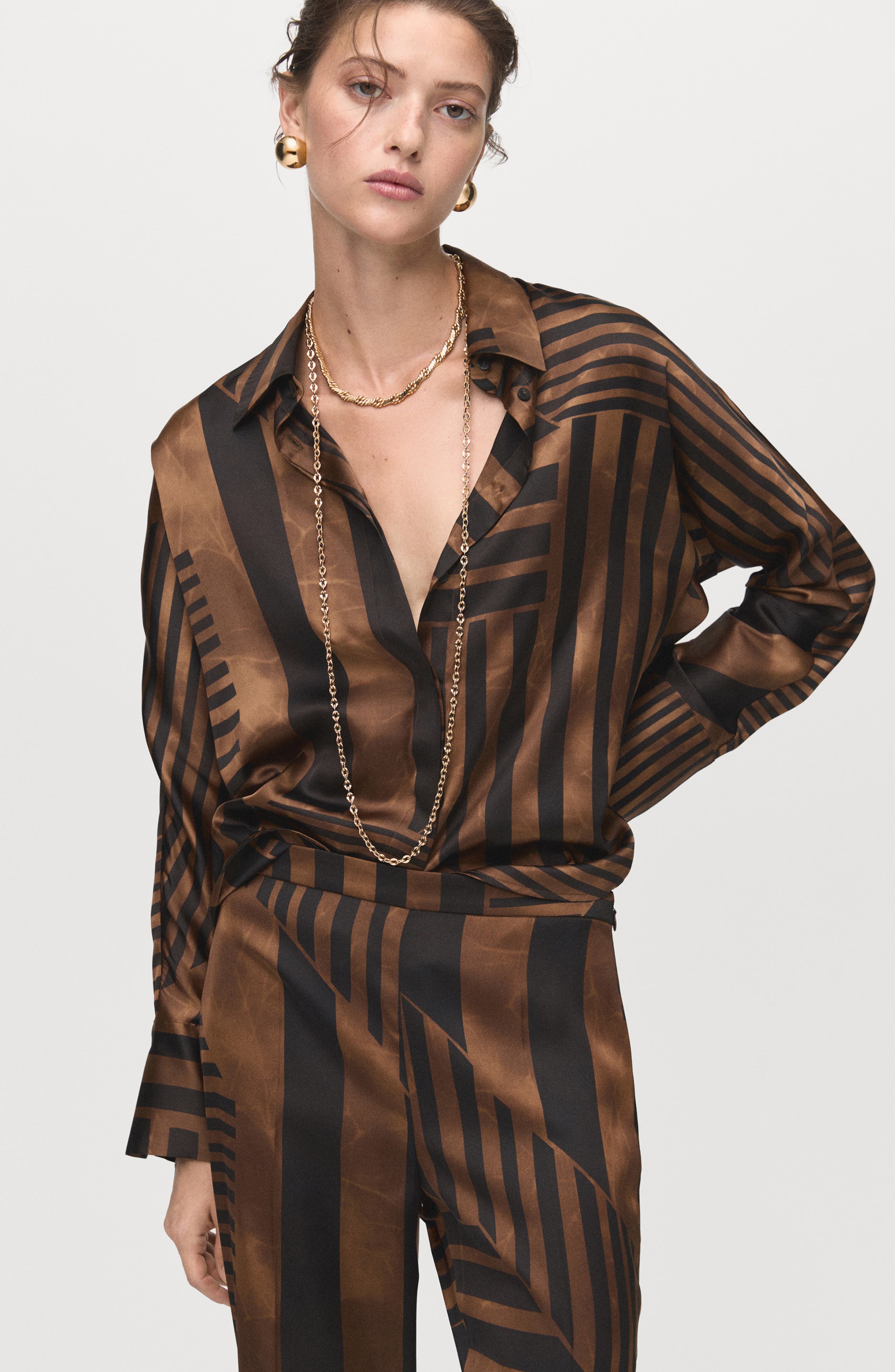 Satin Stripe Pants - image 2