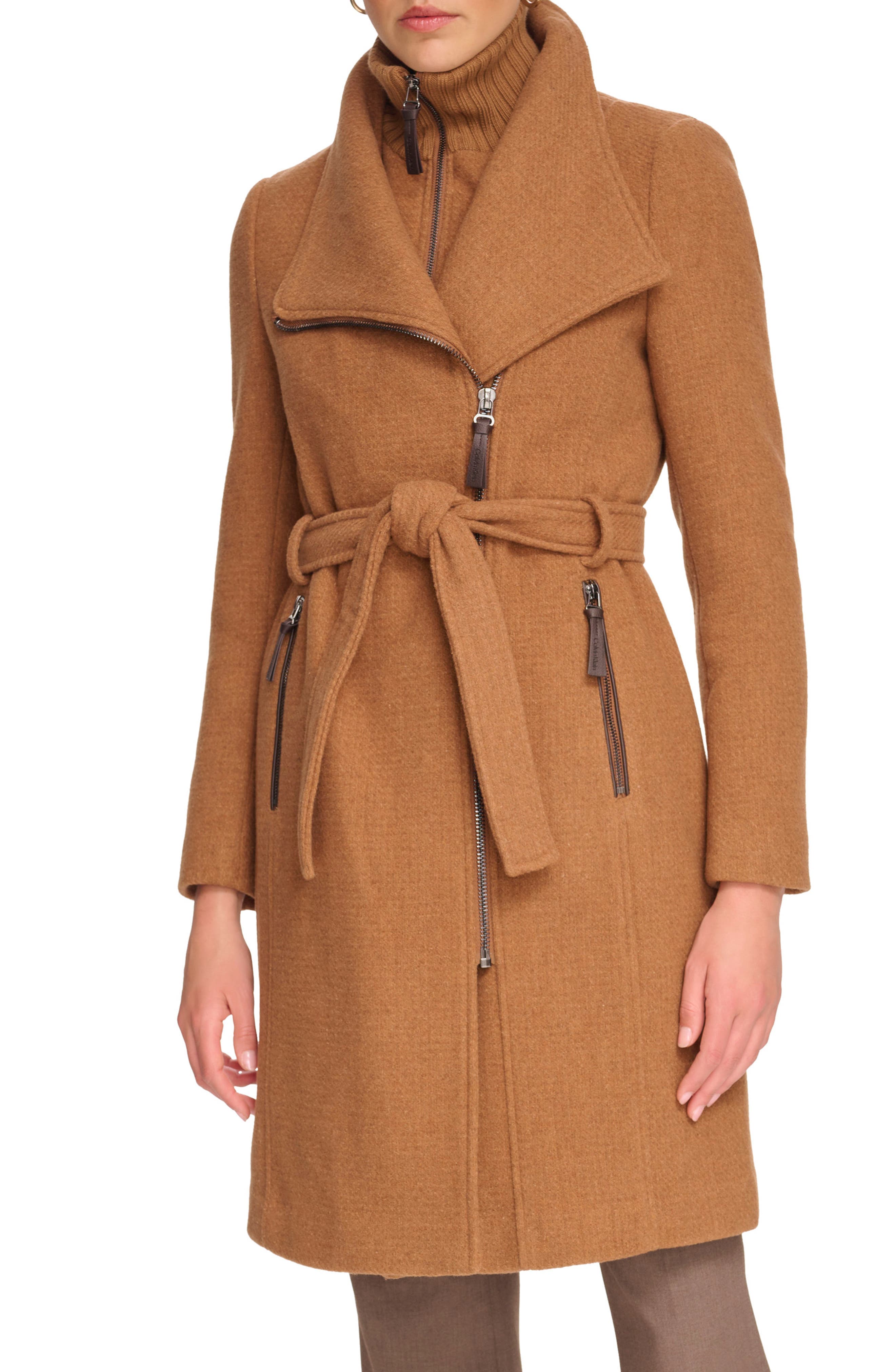 Angled Zip Twill Coat - image 1