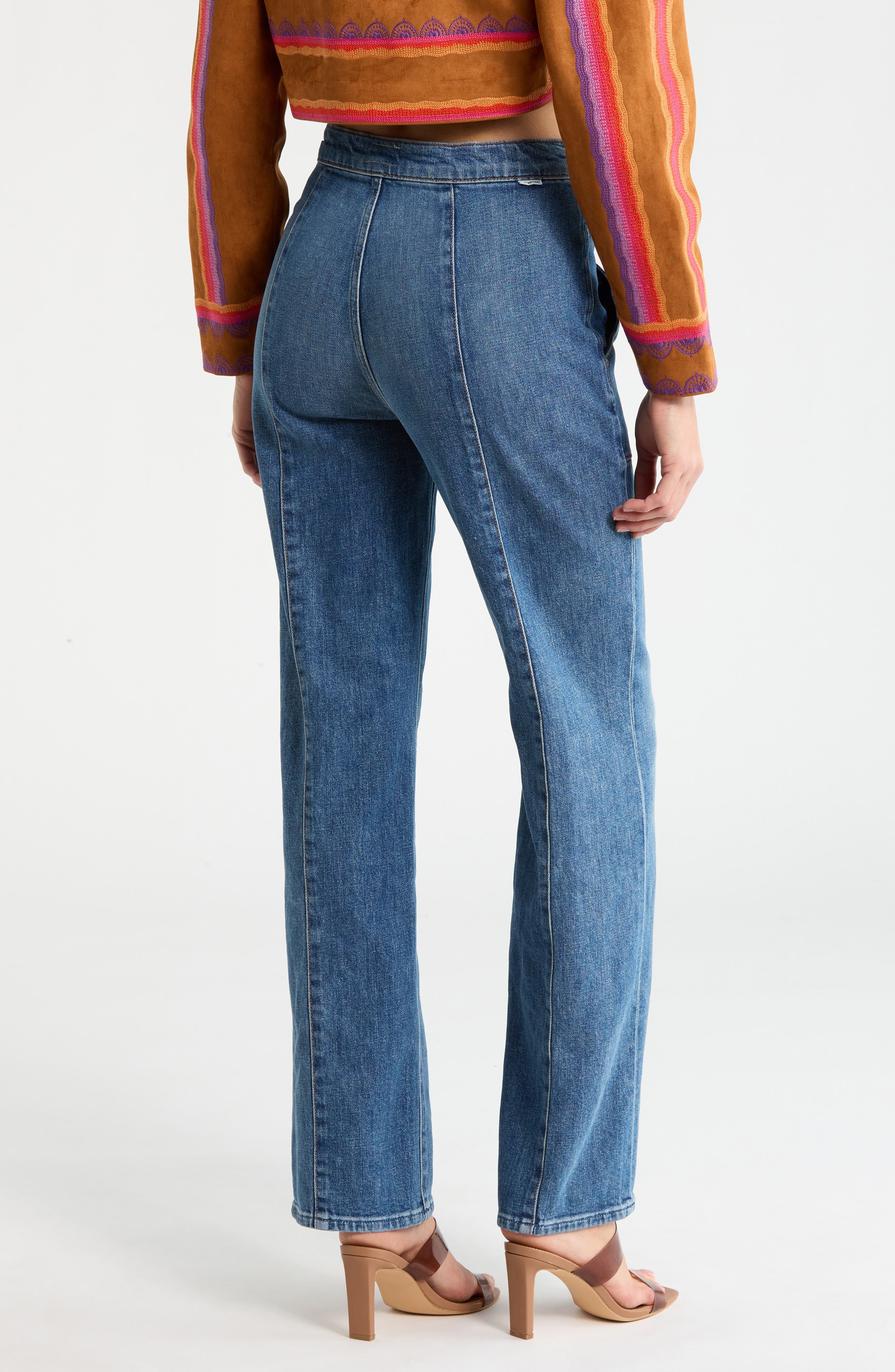 The Riveting Rambler Zip Sneak High Waist Straight Leg Jeans - image 2