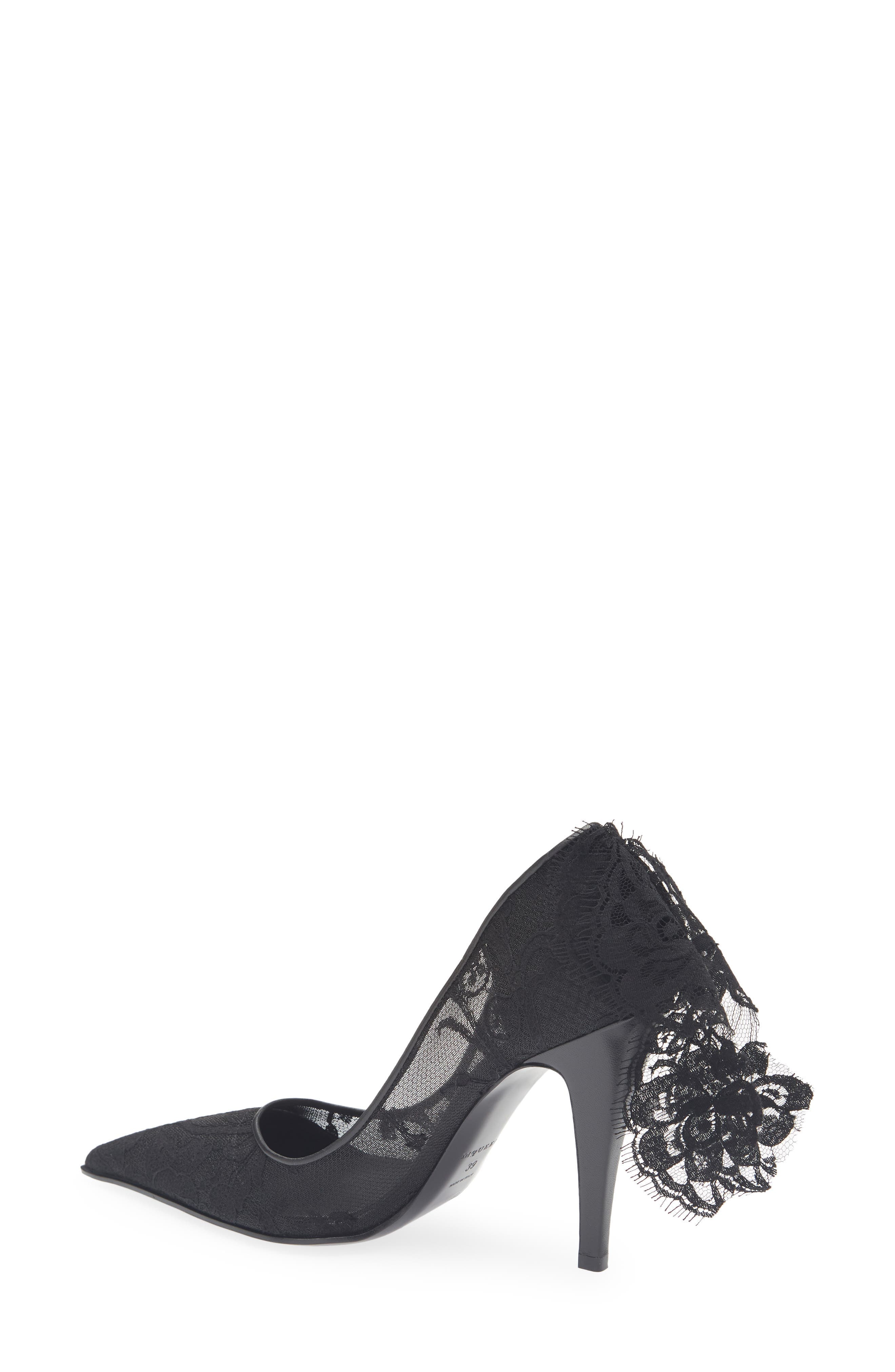 Drape Lace Pointed Toe Pump - image 2
