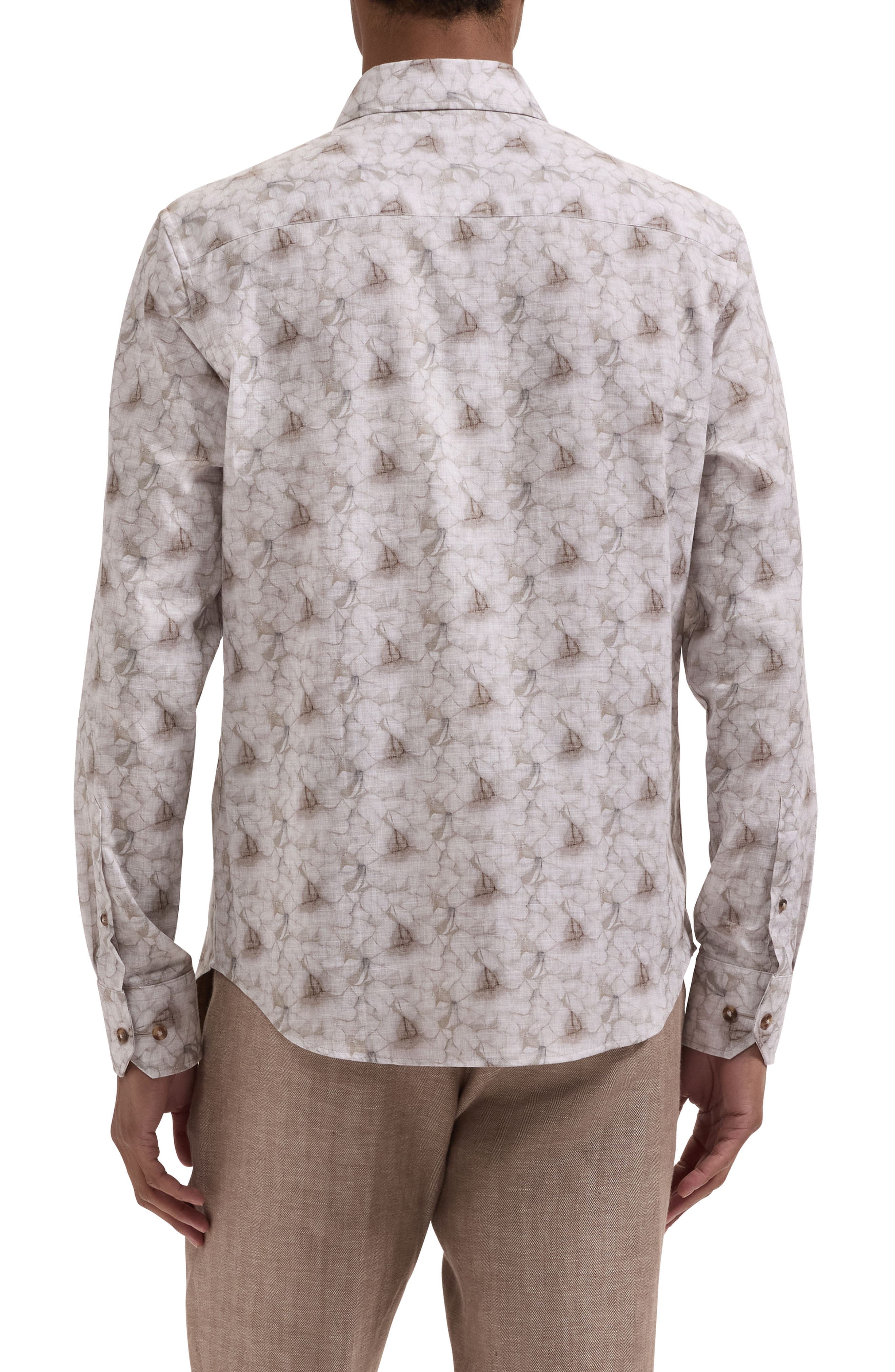Julian Shaped Fit Floral Cotton Button-Up Shirt - image 2