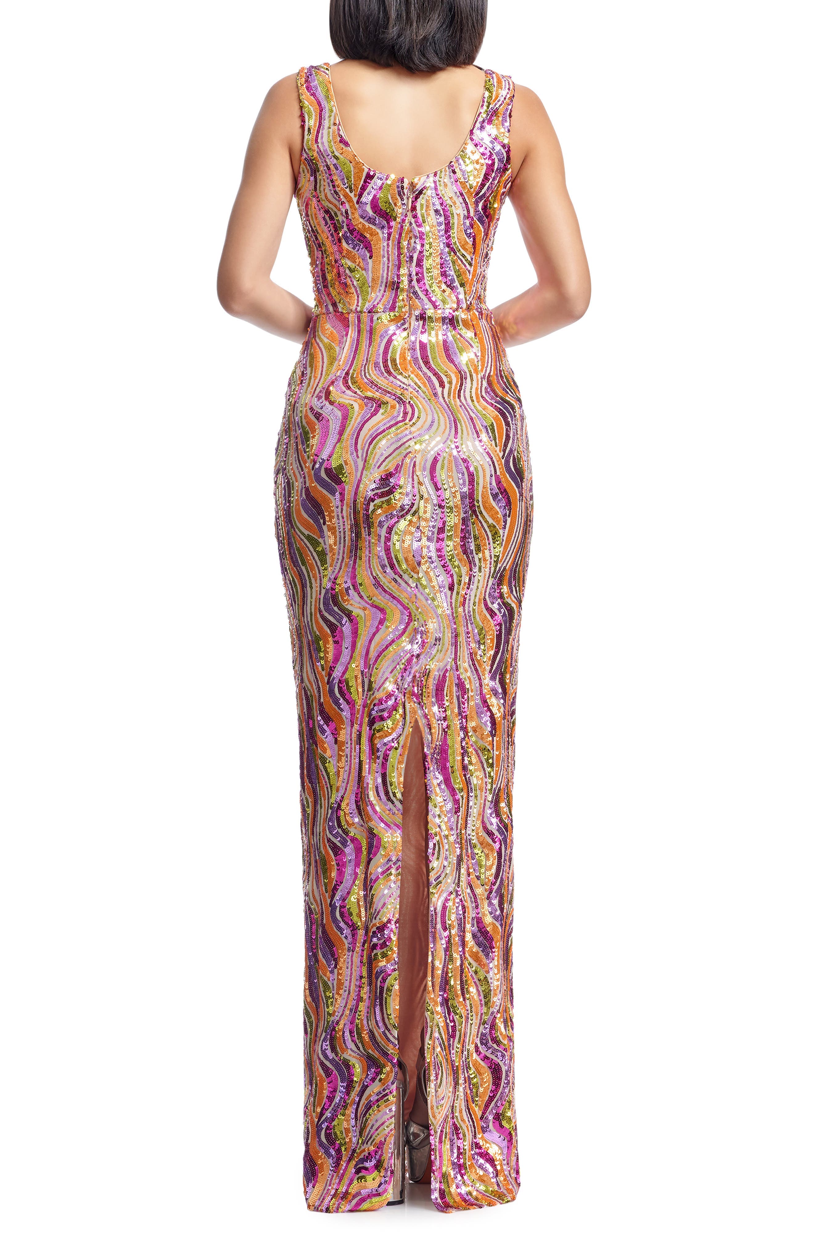 Goldie Wavy Sequin Column Gown - image 2