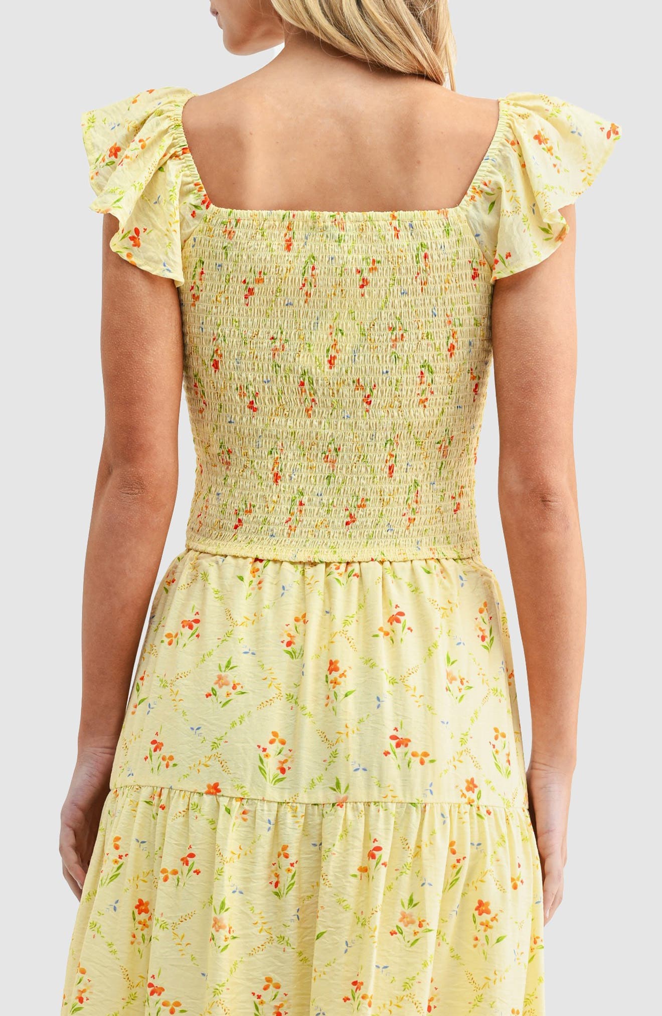 Flutter Sleeve Tie Front Crop Top - image 2
