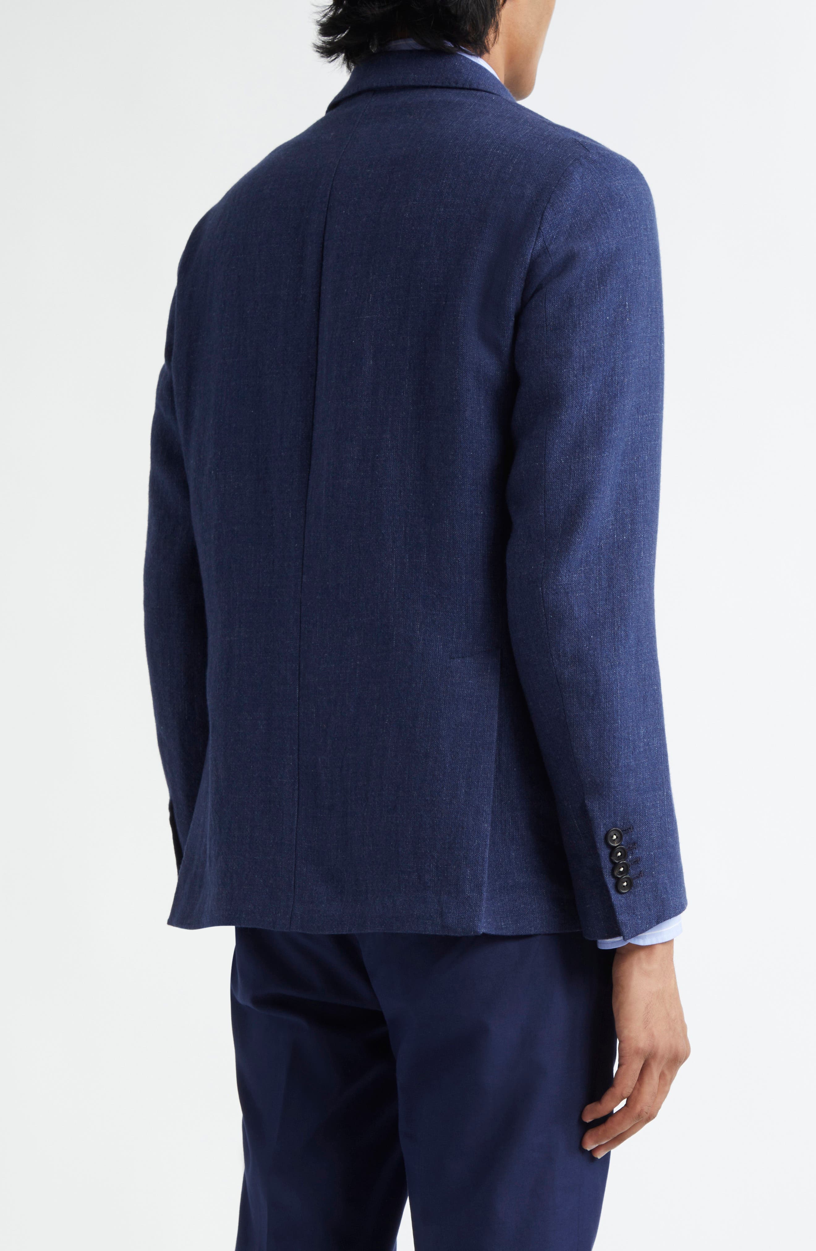 Monster Double Breasted Linen & Virgin Wool Blend Sport Coat - image 2