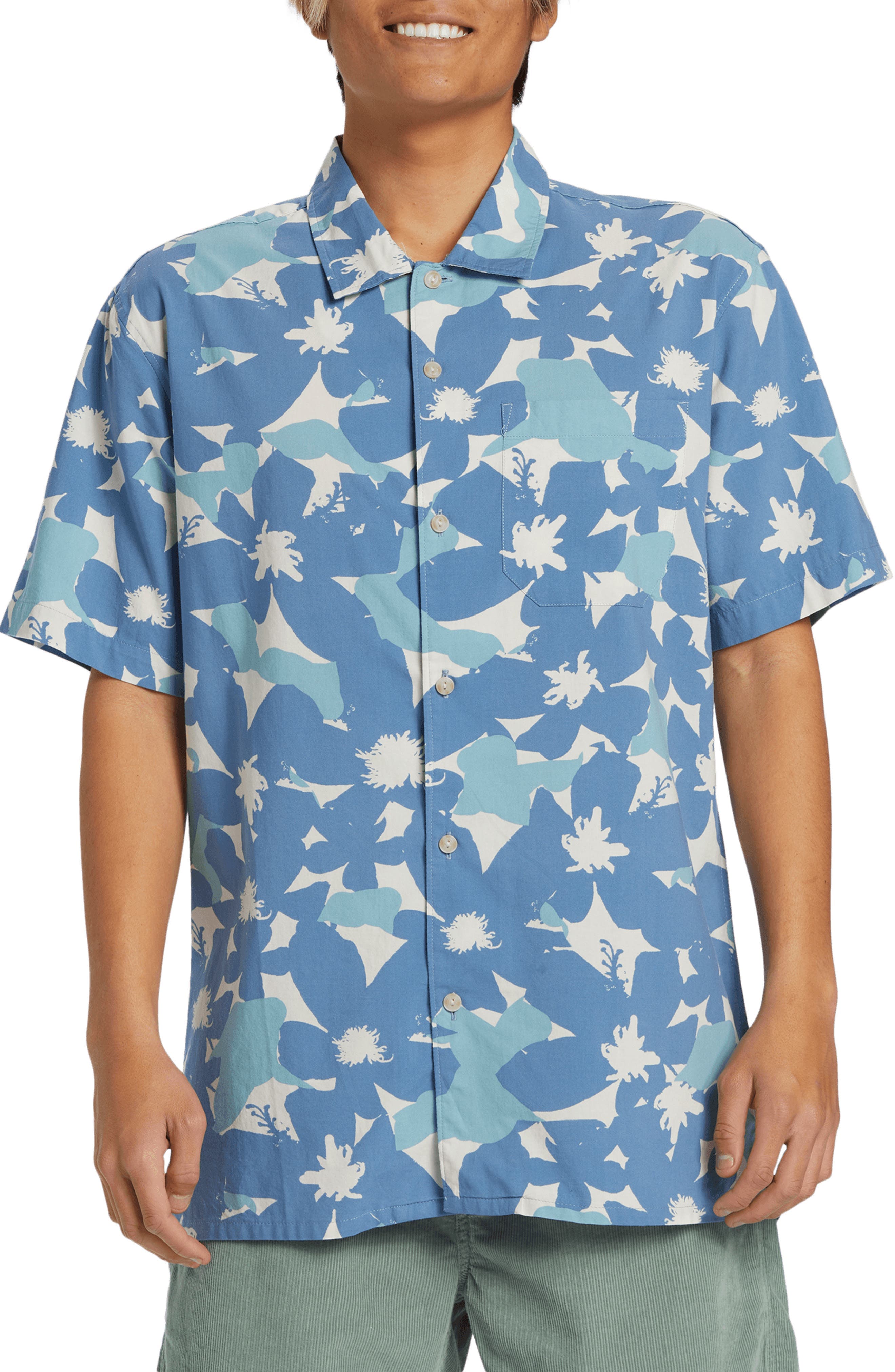 Beach Casual Short Sleeve Button-Up Shirt - image 1