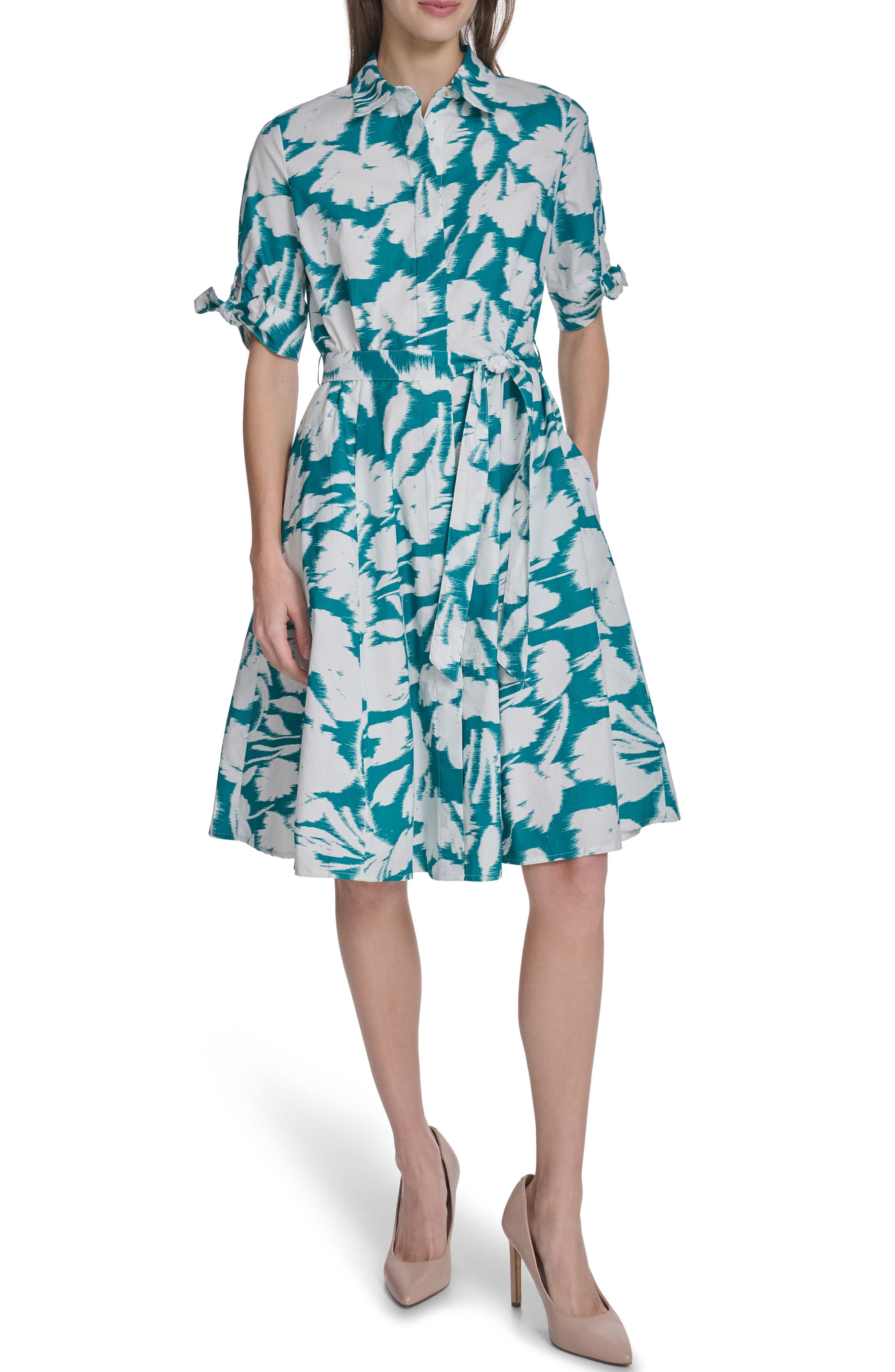 Short Sleeve Cotton Shirtdress - image 3