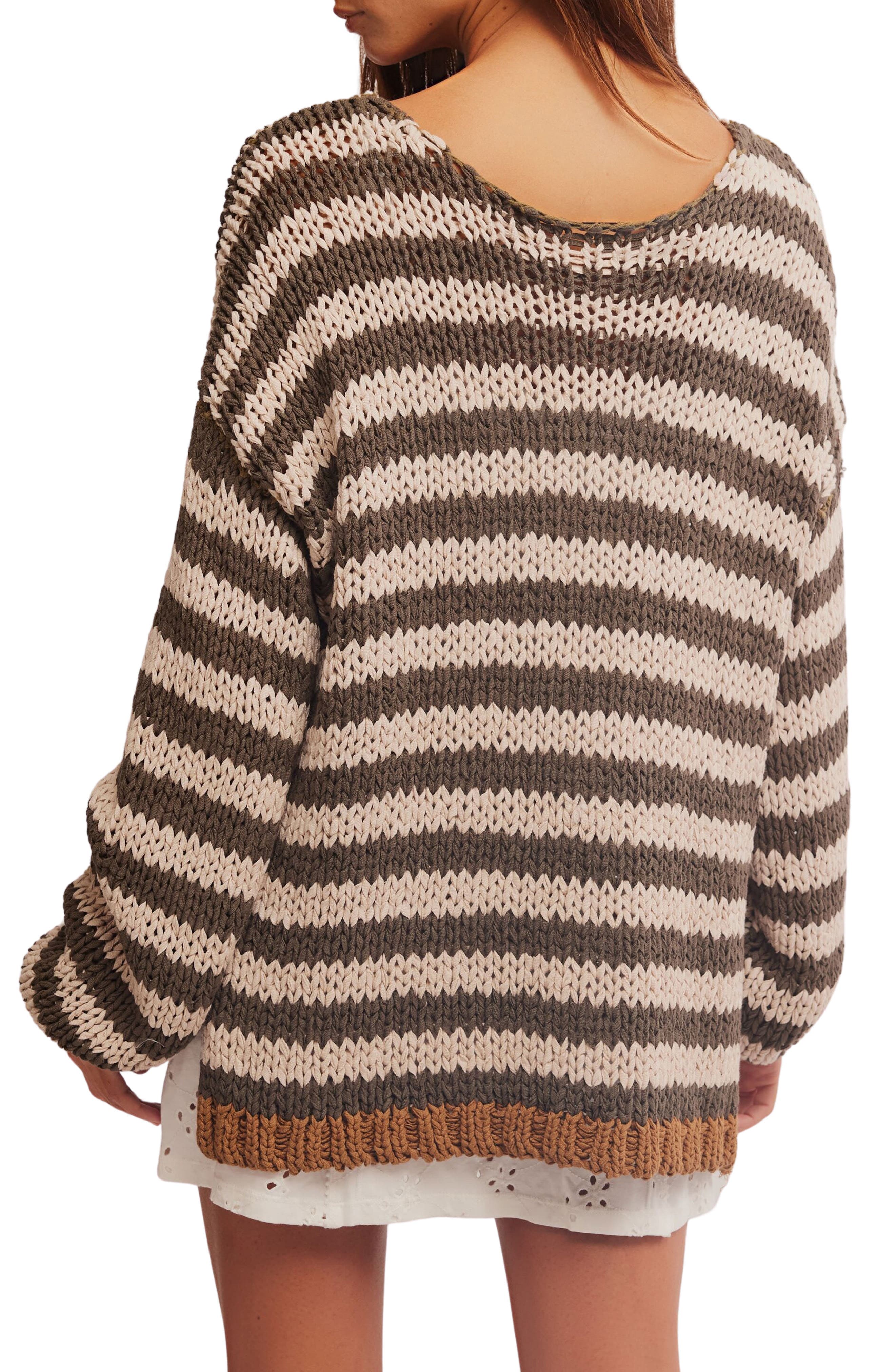 Portland Stripe Cotton Sweater - image 2